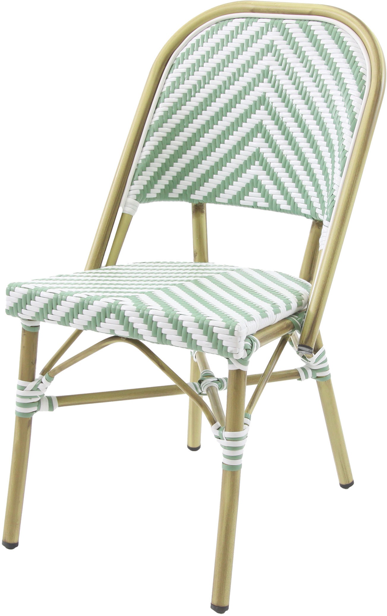 Essentials Bistrostuhl "Paris" () 1 Stk. Rattan – Bambus, weiß/pastellgrün günstig online kaufen