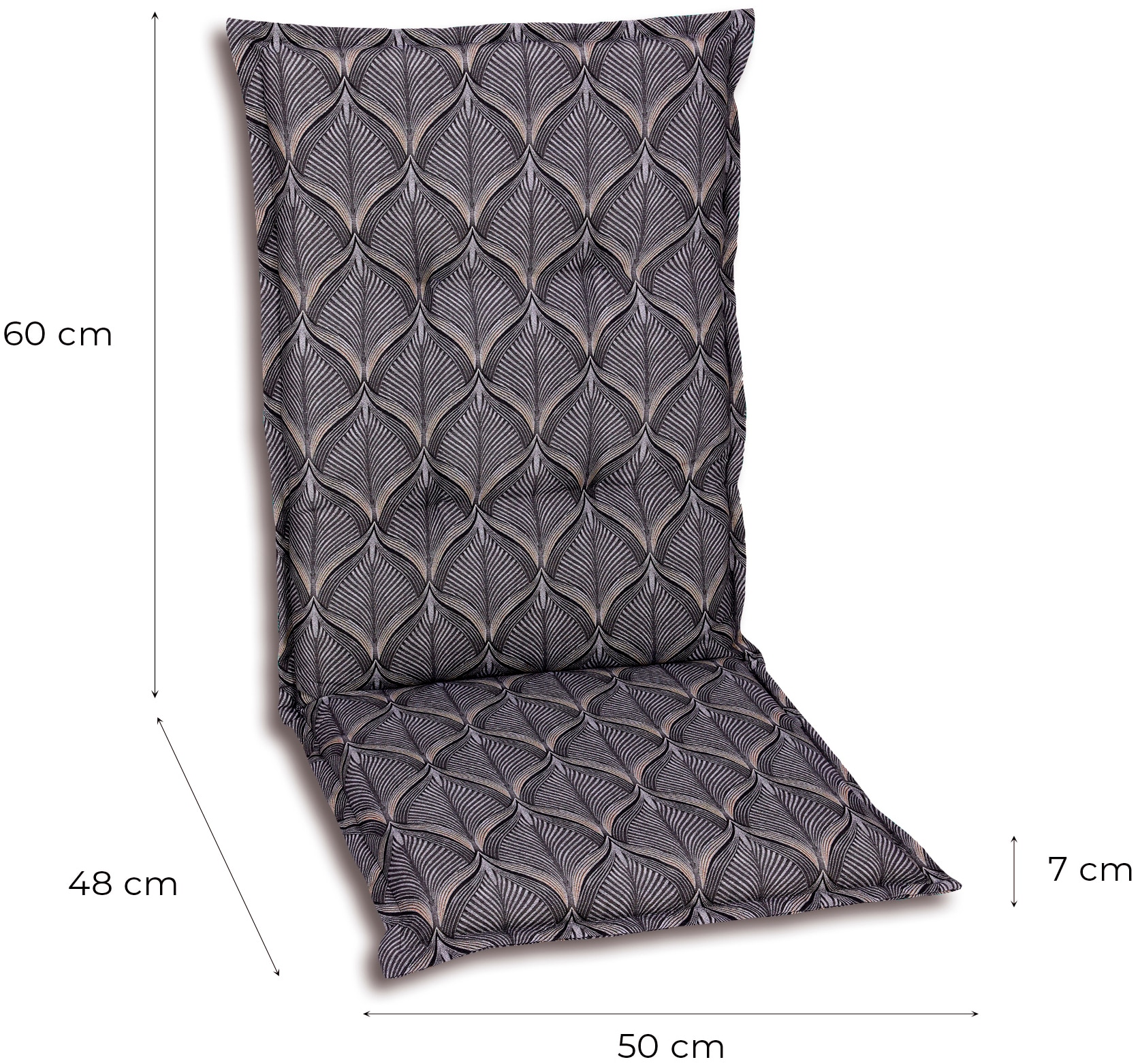 GO-DE Sitzauflage Maße ca.: 50 cm x 108 cm x 7 cm