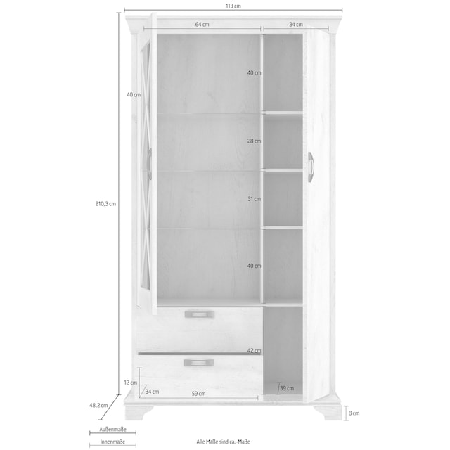 FORTE Vitrine, Breite 113 cm | BAUR