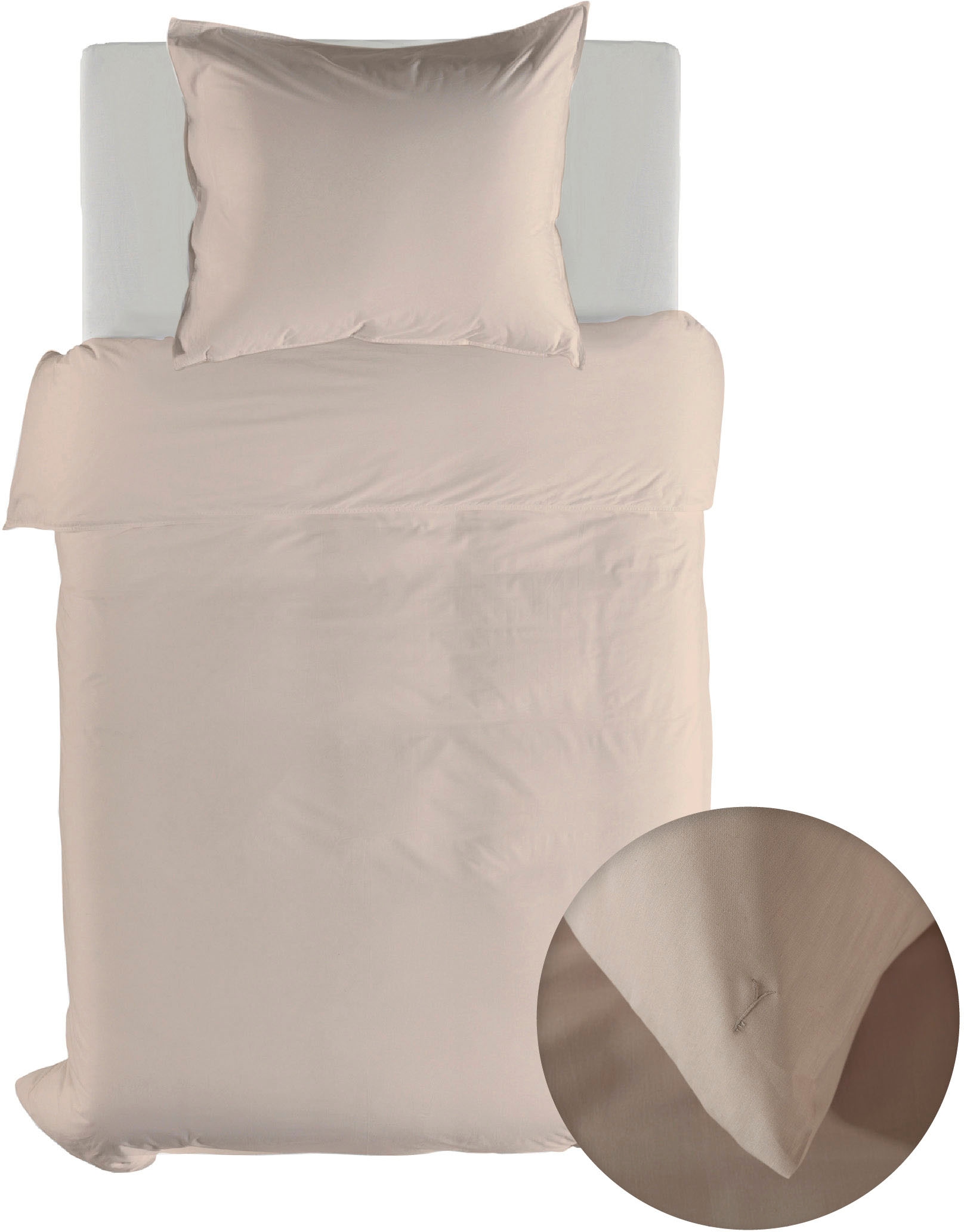 YELLOW Bettwäsche "Suite-Casablanca" 2 Stk. tlg. Uni, 100% Baumwolle ab 135 günstig online kaufen