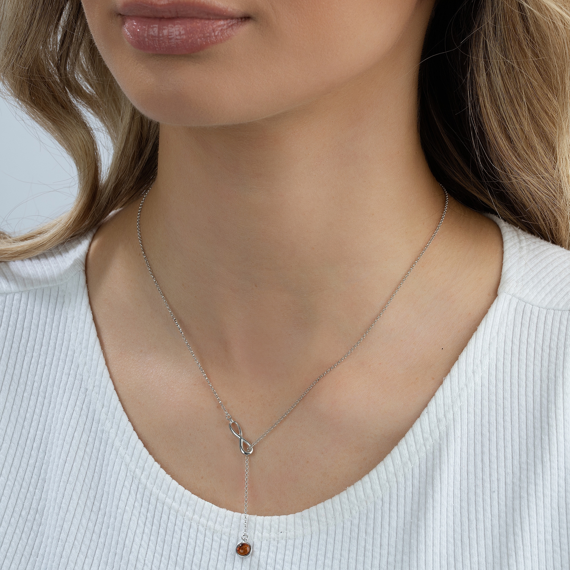 Zeeme Collierkettchen »925/- Sterling Silber Bernstein«