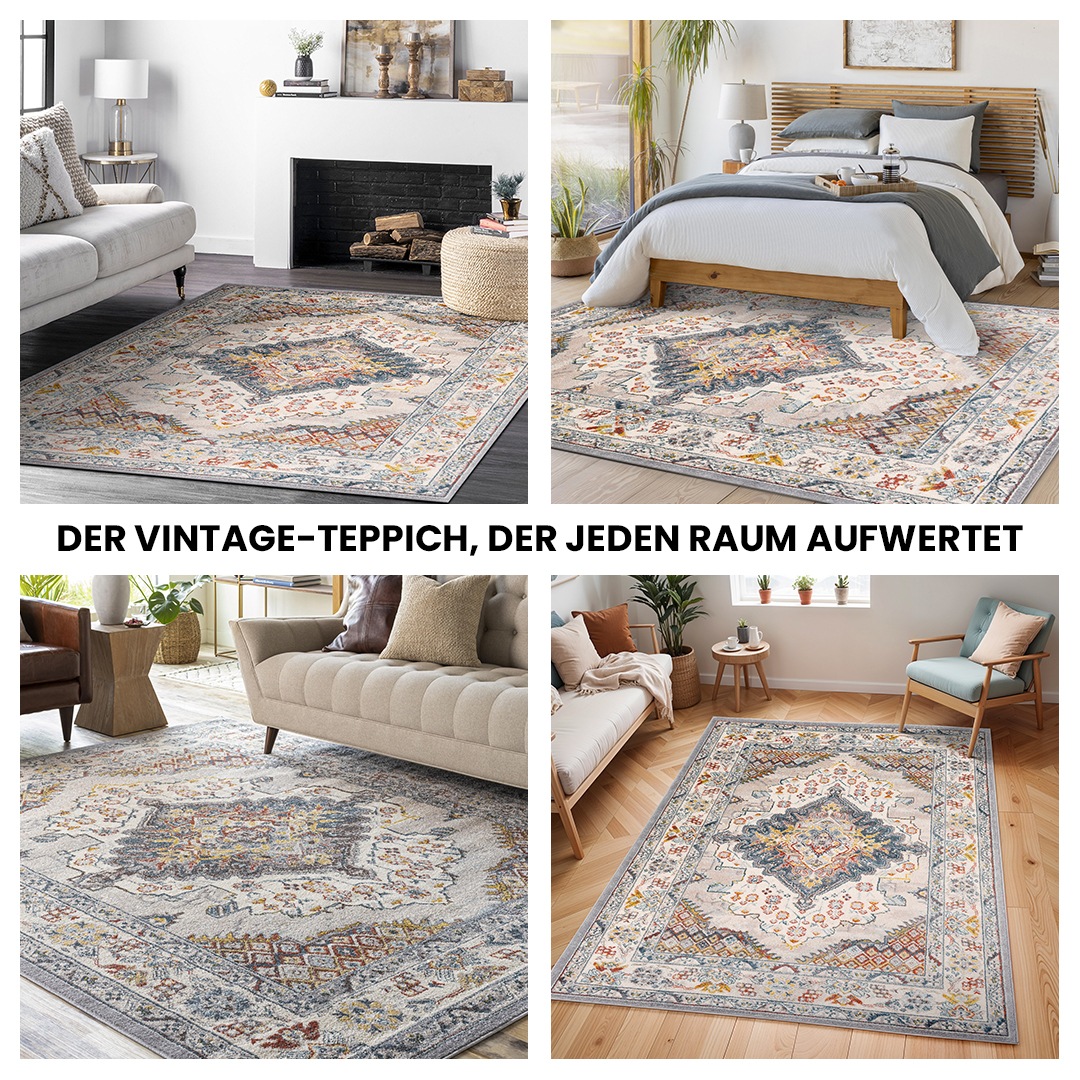 Livabliss Teppich "CASABLANCA" rechteckig 12 mm Höhe Vintage Orientteppich, günstig online kaufen
