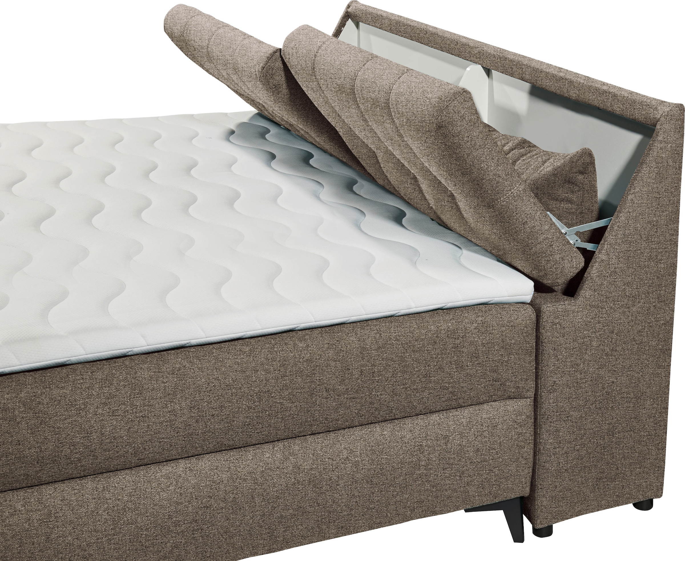 ED EXCITING DESIGN Boxbett »Atlantis«, mit Bettkasten und Stauraum im Kopfteil