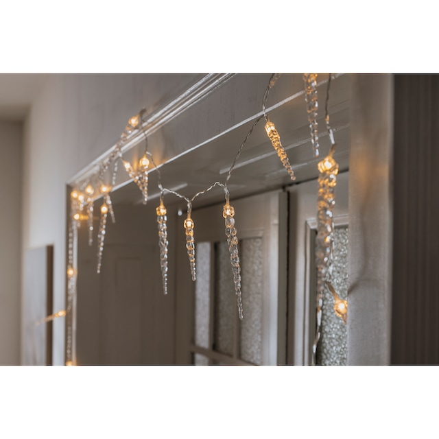 my home LED-Lichterkette »Katelyn, Weihnachtsdeko aussen«, mit Eiszapfen  und 40 warmweißen LEDs, inkl. Timer bestellen | BAUR