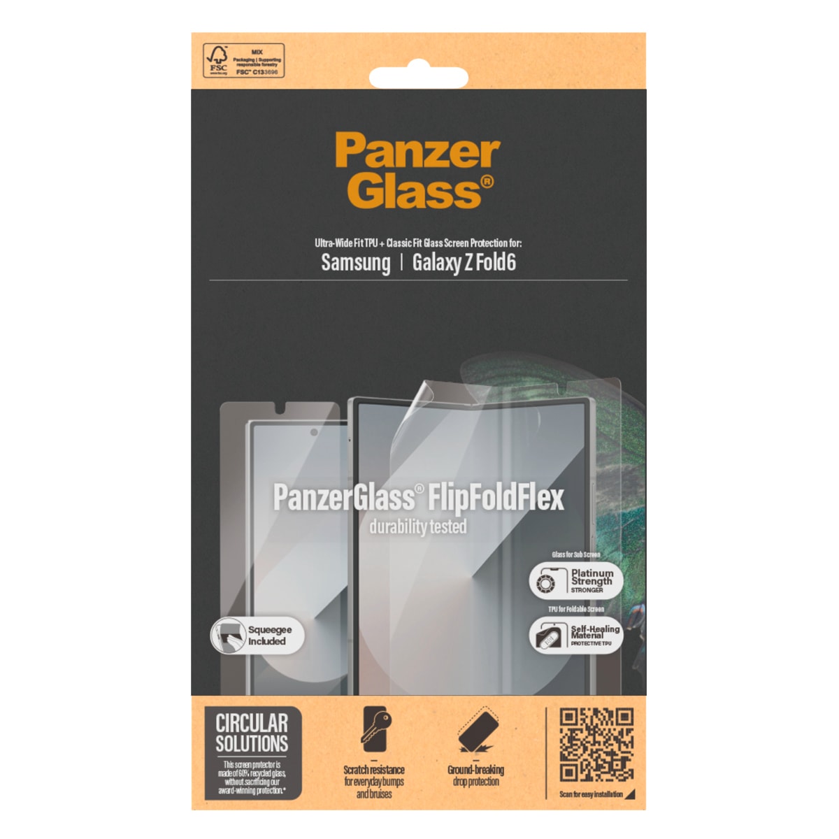 SAFE by PanzerGlass Displayschutzglas »Ultra-Wide Fit TPU + Classic Fit Glass Screen Protection«, für Samsung Galaxy Z Fold6, Displayschutzfolie, Schutzfolie, Bildschirmschutz, kratz- & stoßfest