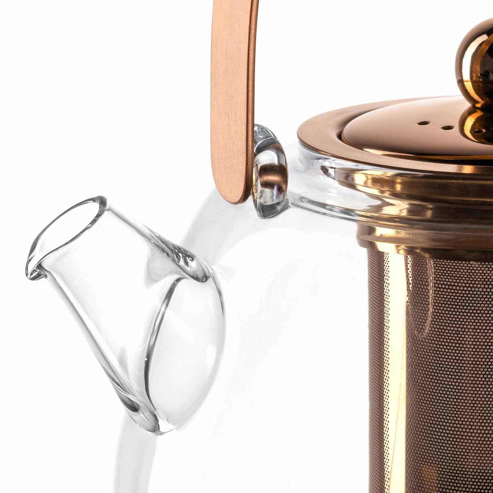 LEONARDO Teekanne »Teekanne mit Metallhenkel Tè Per Te 1,2 Liter transparent«