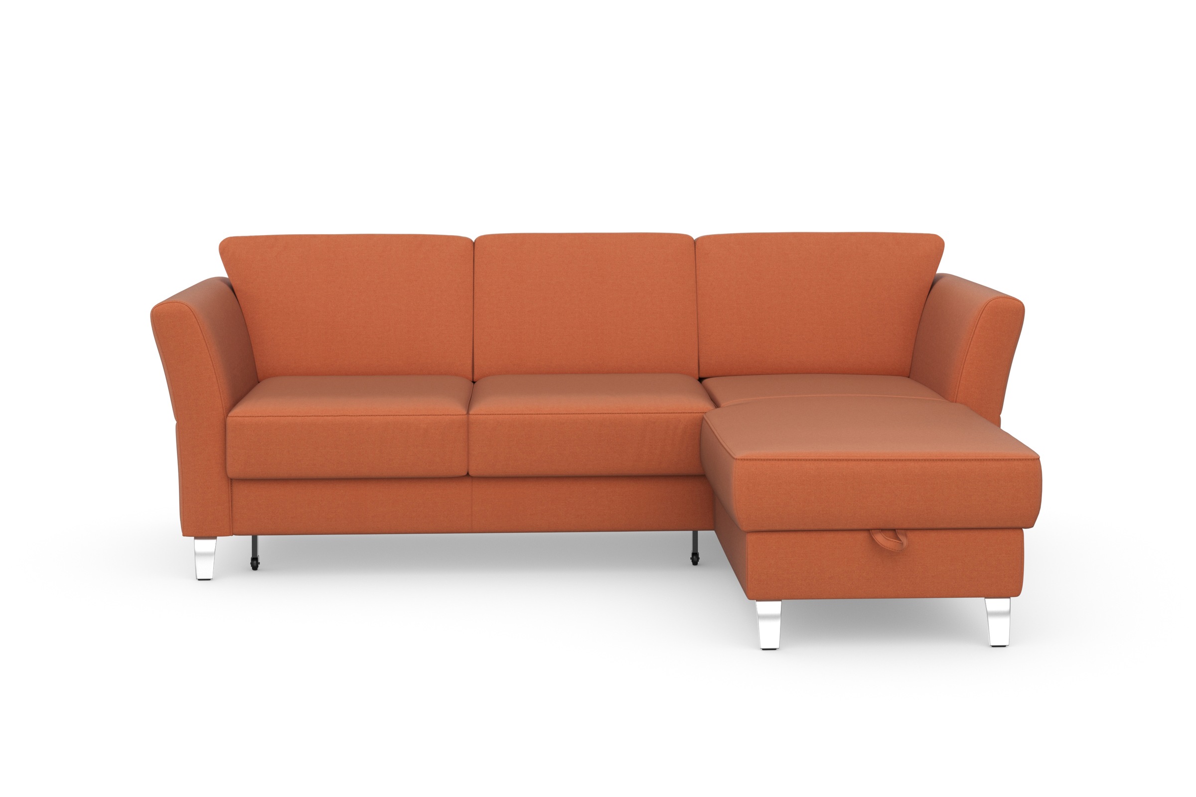 Ecksofa SIT & MORE "Visby L-Form", orange (terra), B:248cm H:87cm T:162cm, Sofas, Ecksofa, Wahlweise mit Bettfunktion und Bettkasten, frei im Raum stellbar 10