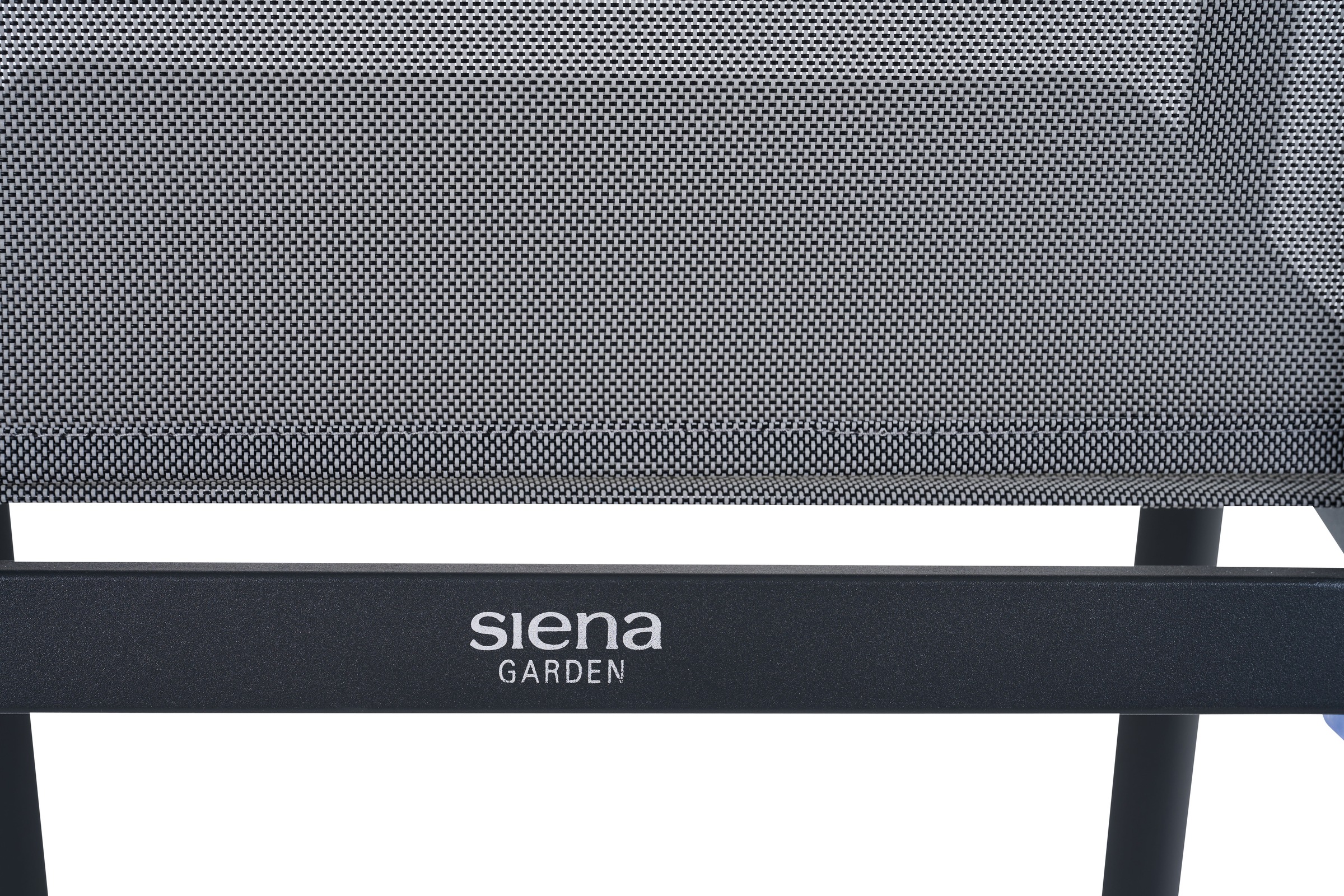 Siena Garden Gartensessel »VELIA Stapelsessel matt anthrazit« Gestell aus Aluminium, Armlehnen aus Teak FSC® 100%