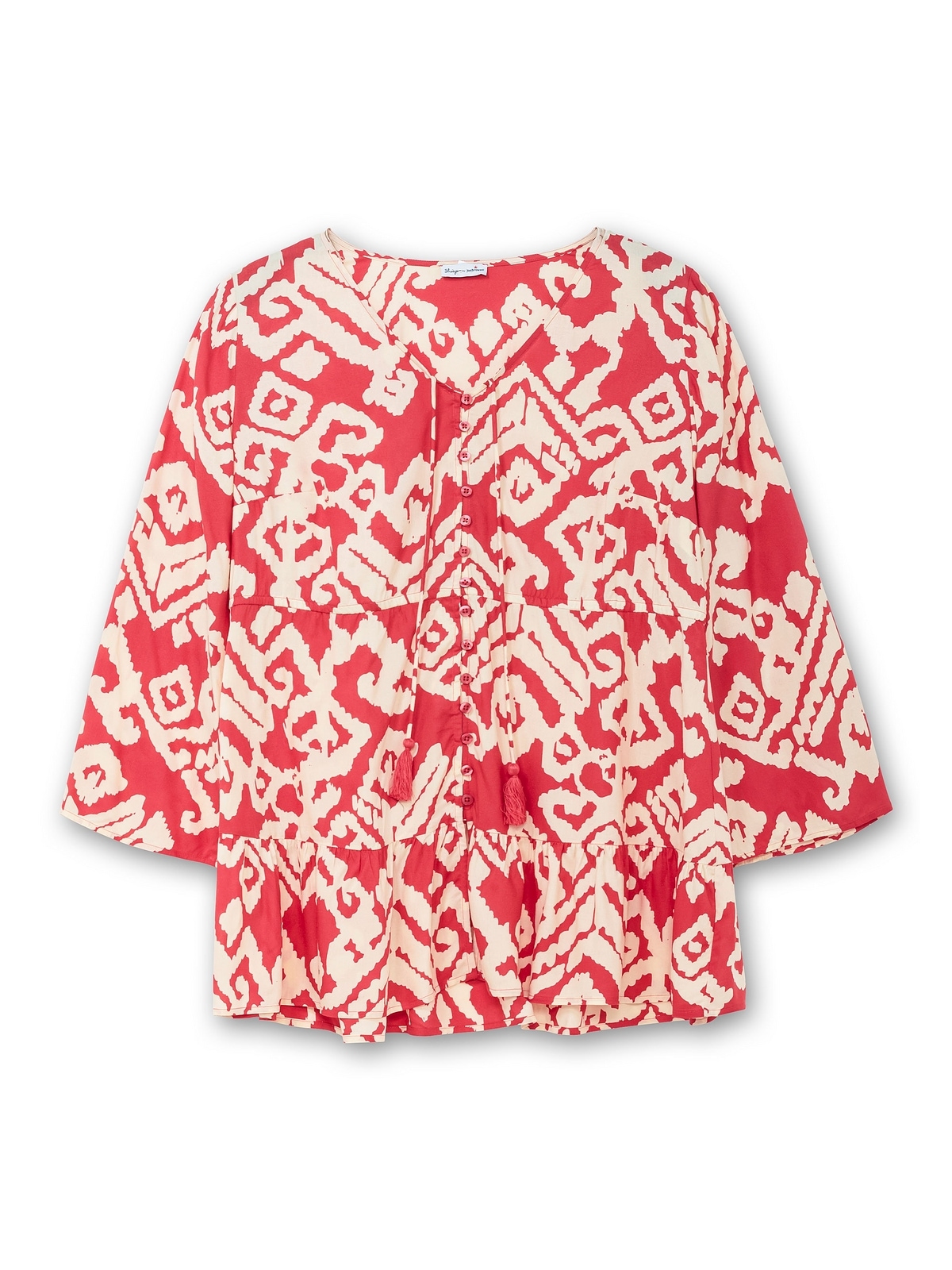 sheego by Joe Browns Longbluse »Große Größen«, mit Grafikprint und Volant am Saum