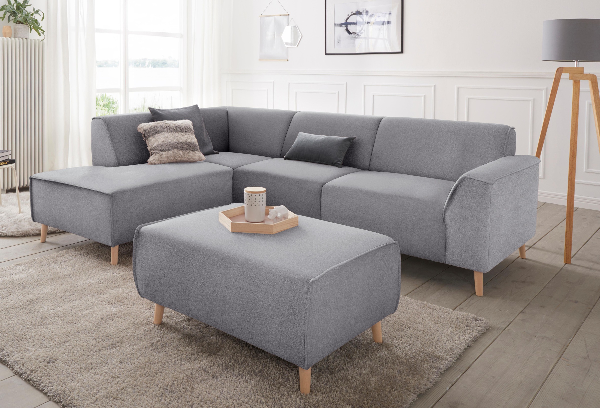 Home affaire Ecksofa "Janek Scandic Design, elegant und zeitlos, L-Form" mi günstig online kaufen