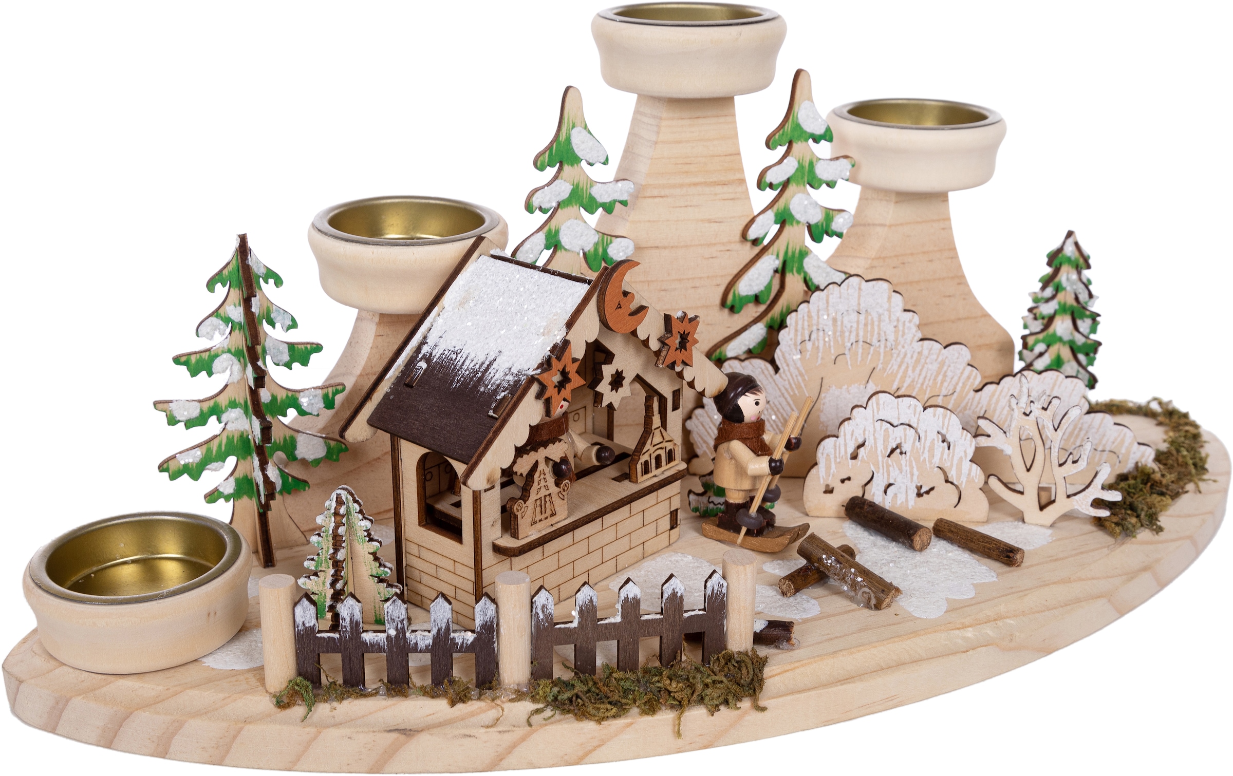 Winterlandschaft St.), aus BAUR & bestellen Möbel »Weihnachtsdeko«, Holz | Accessoires Teelichthalter Myflair (1