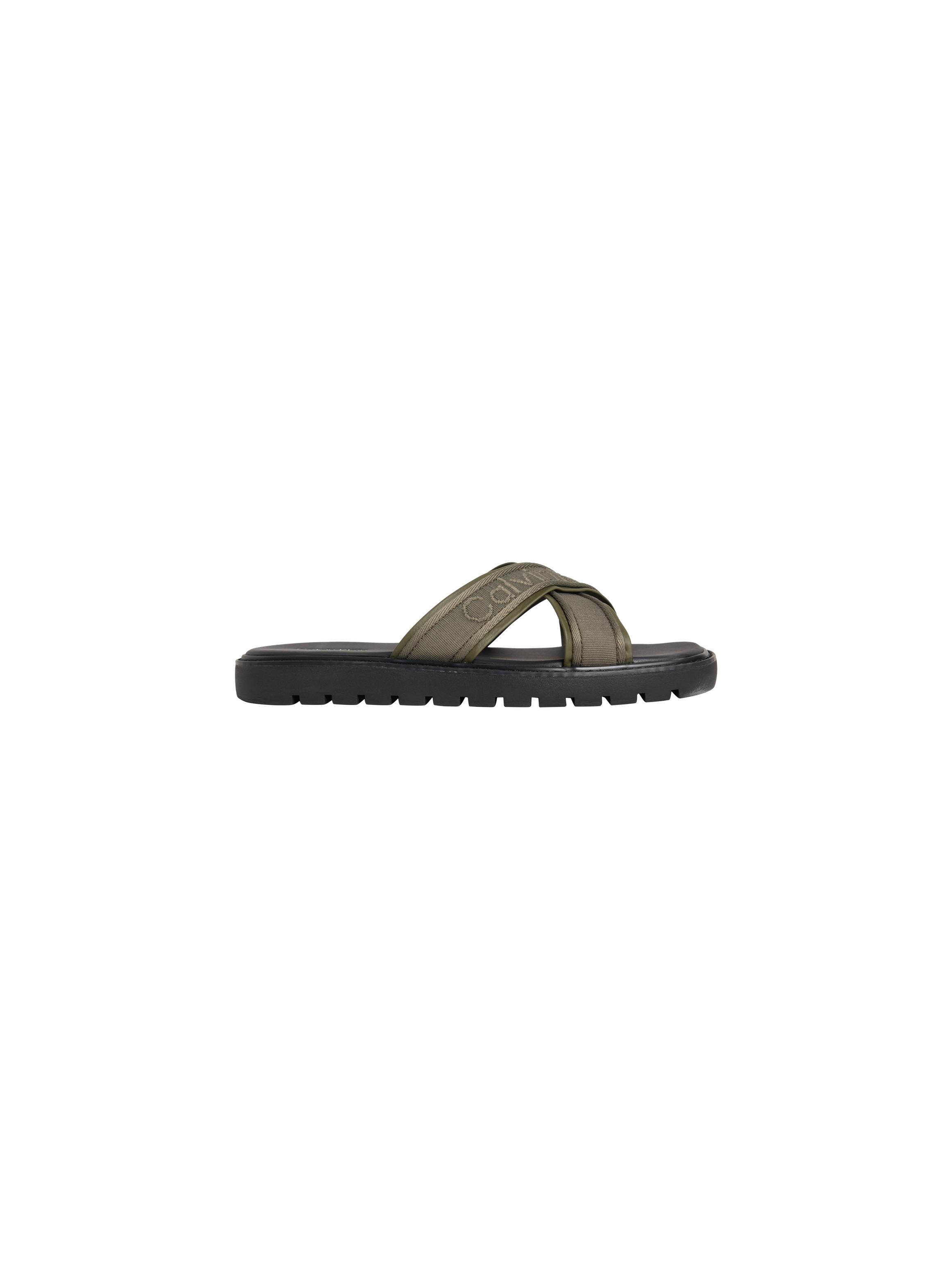 Calvin Klein Pantolette »SQ MOLDED SANDAL XCROSS WB«  Strandschuh, Sommerschuh, Badepantolette, Flat mit Logoschriftzug