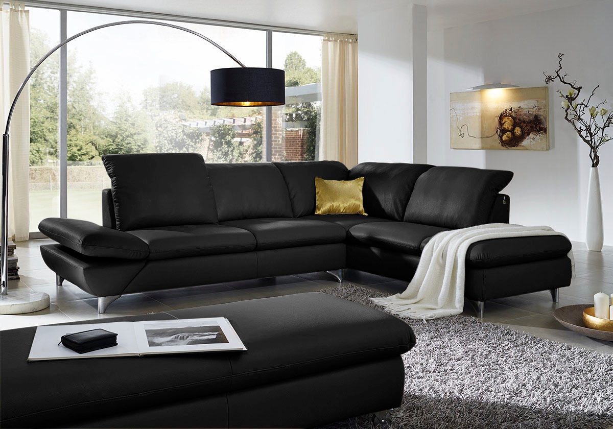 W.SCHILLIG Ecksofa »taoo, elegant und zeitlos, bequem, L-Form«, mit Sitziefenverstellung & Kopfteilverstellung