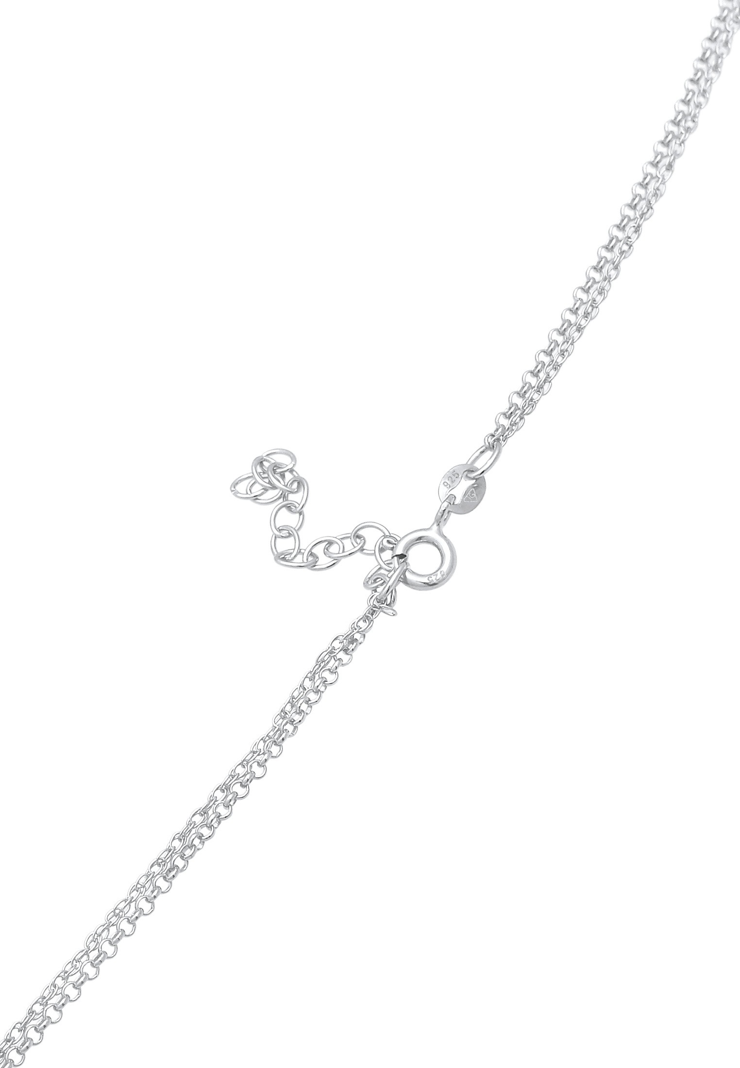 Elli Collier »Choker Plättchen Fatimas Hand Zirkonia 925 Silber«