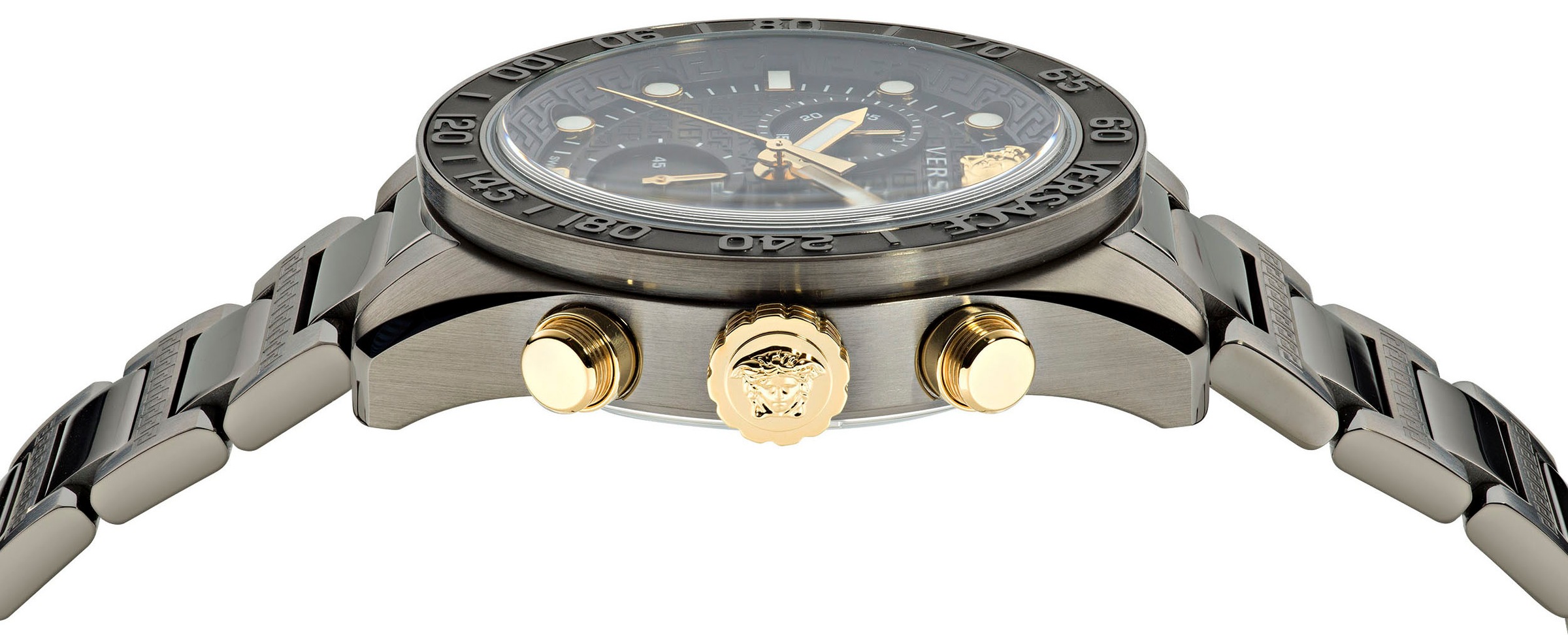 Versace Chronograph »GRECA DOME CHRONO, VE6K00623«, Quarzuhr, Herrenuhr, Datum, Saphirglas, Stoppfunktion, Swiss Made