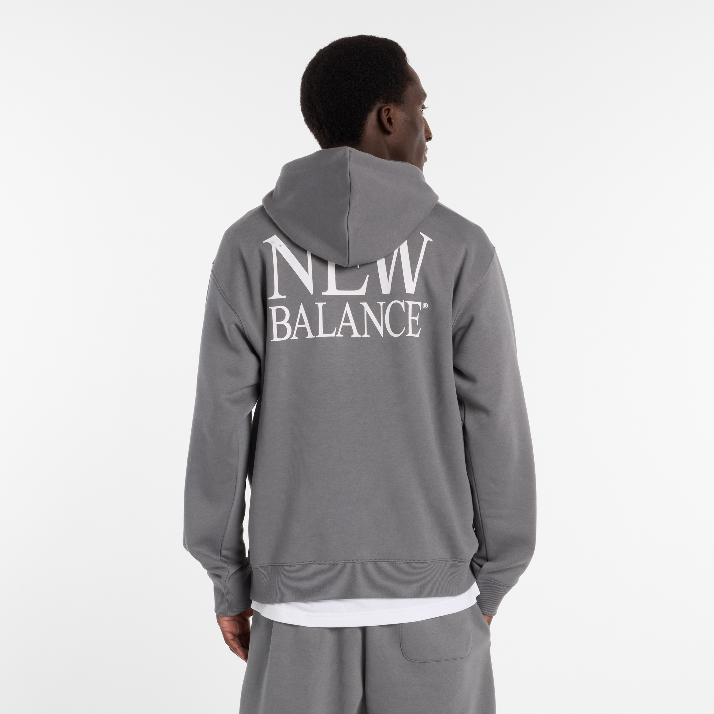New Balance Kapuzensweatshirt , mit Kordelzug, aus Baumwollmischung
