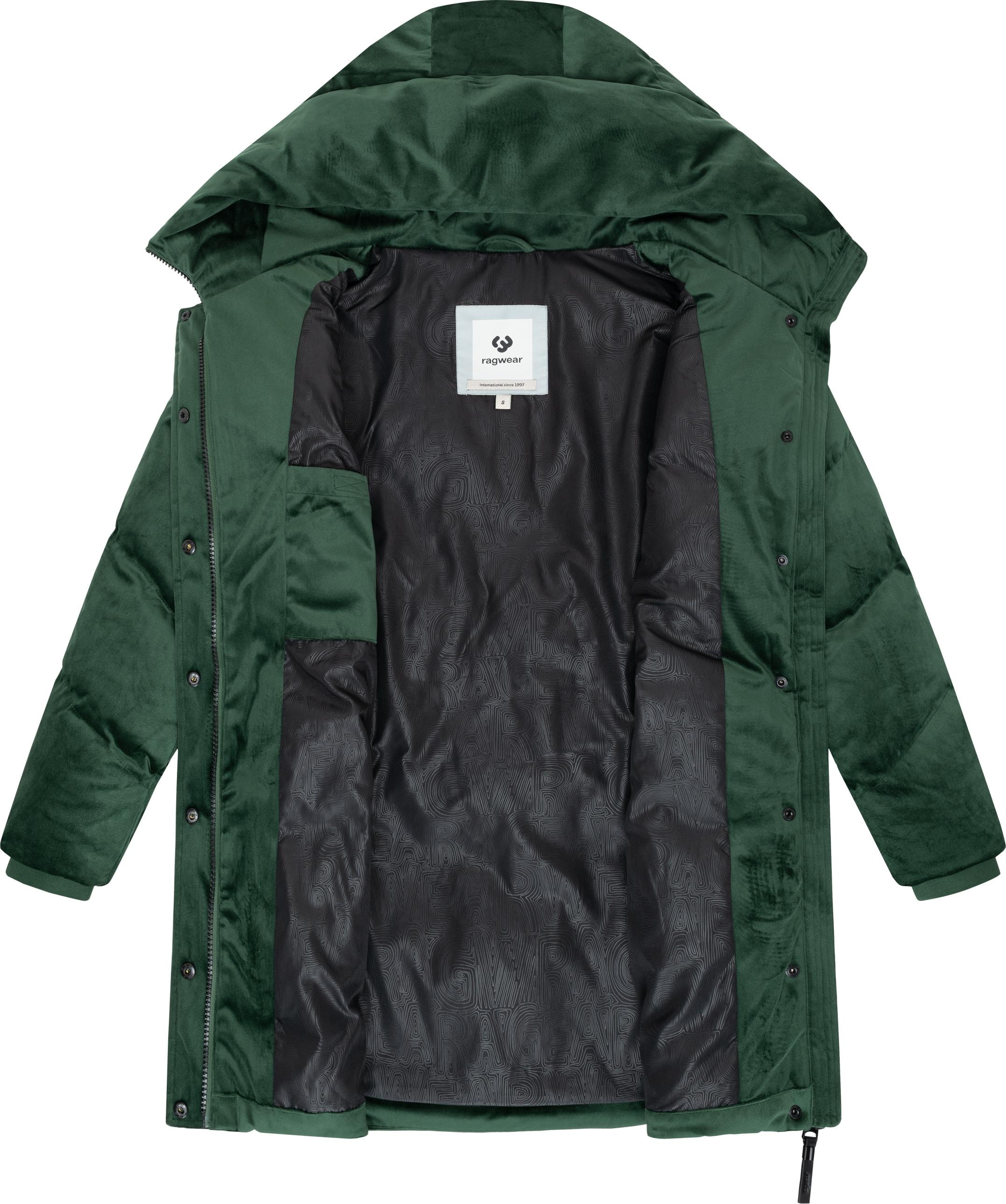Ragwear Kurzmantel »Avelin Velvet YOUMODO«, Gesteppter Wintermantel aus kuscheligem Samt-Material