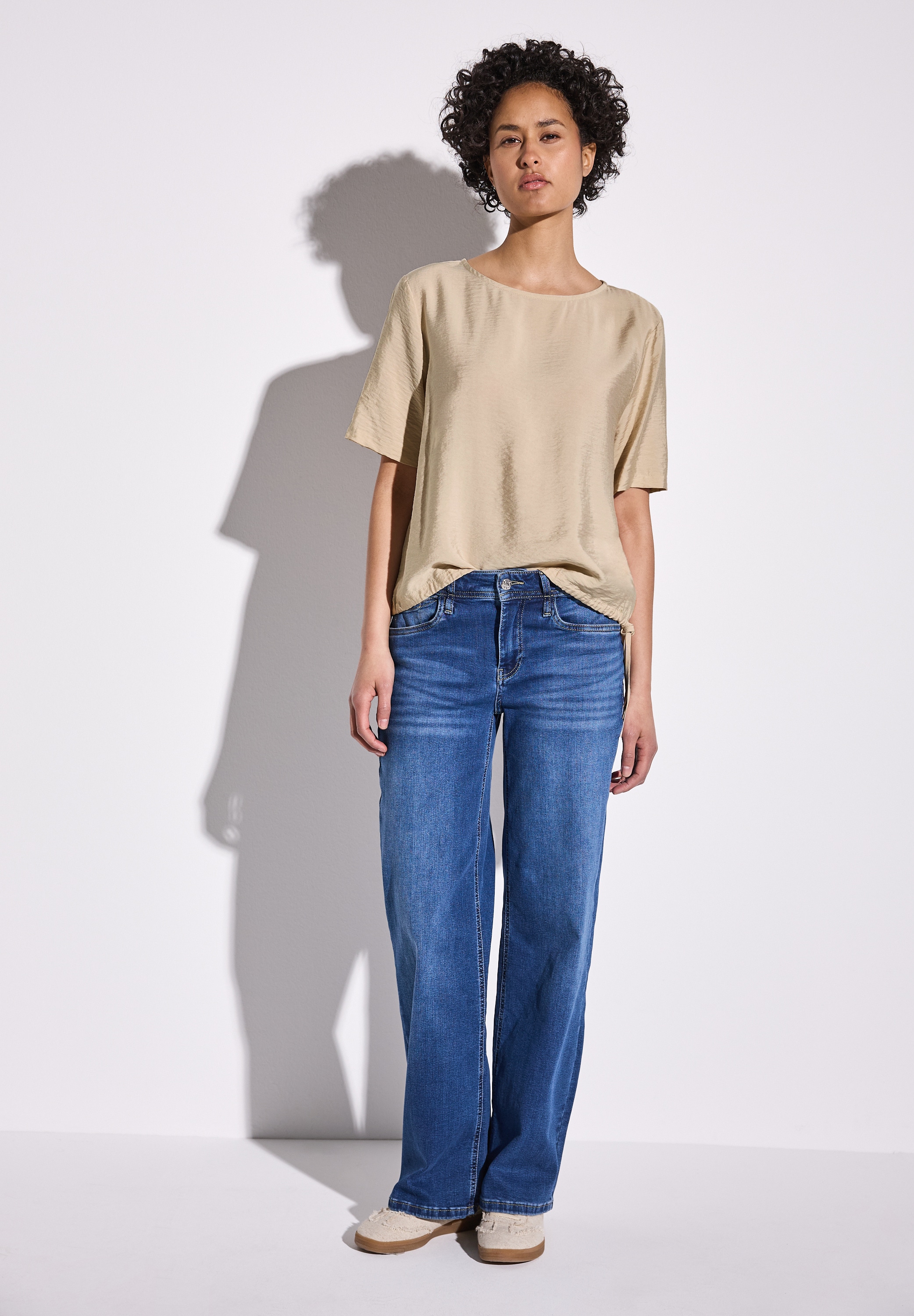 STREET ONE Klassische Bluse, mit Tunnelzug am Saum