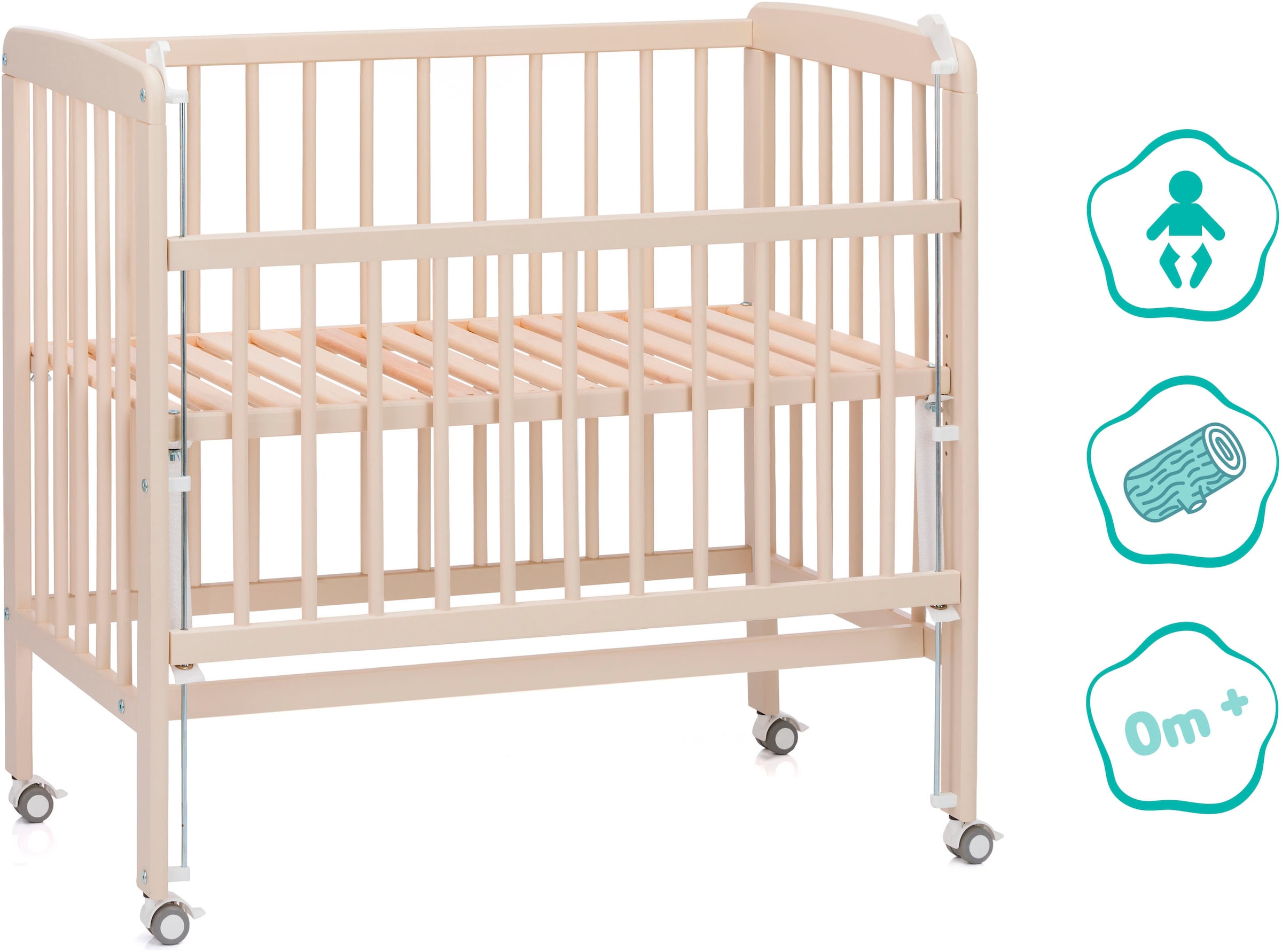 Fillikid Beistellbett »Nino«, inkl. Matratze; Made in Europe