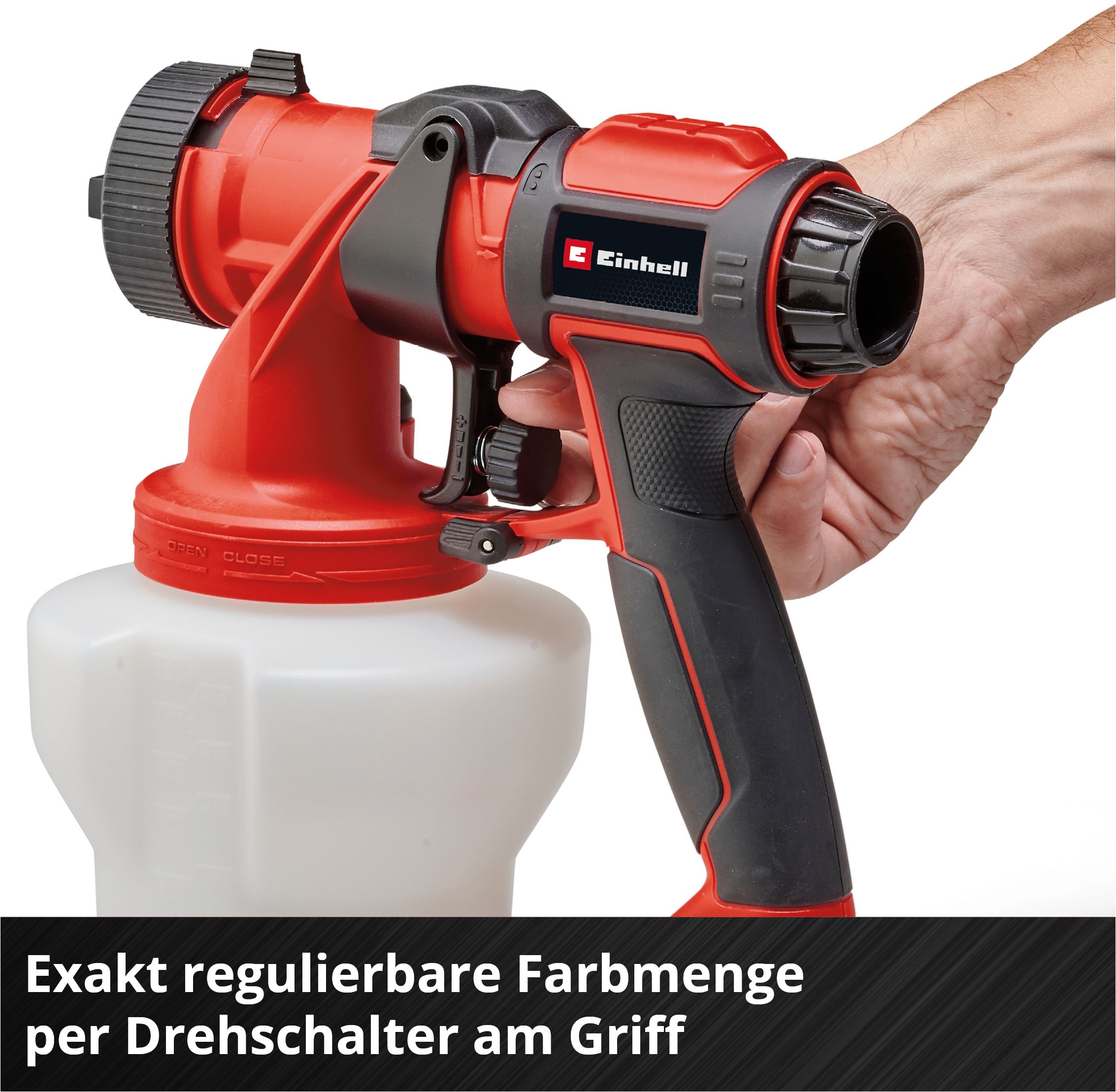 Einhell Farbsprühgerät »akkubetrieben, TE-SY 18/90 Li-Solo«, (Set, 9 tlg.), Mitglied der Power X-Change Familie, ohne Akku