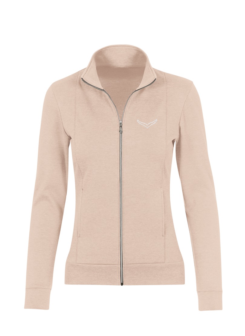 Trigema Sweatjacke "TRIGEMA Jacke veredelt mit Kristallsteinen", 1 Stk. günstig online kaufen