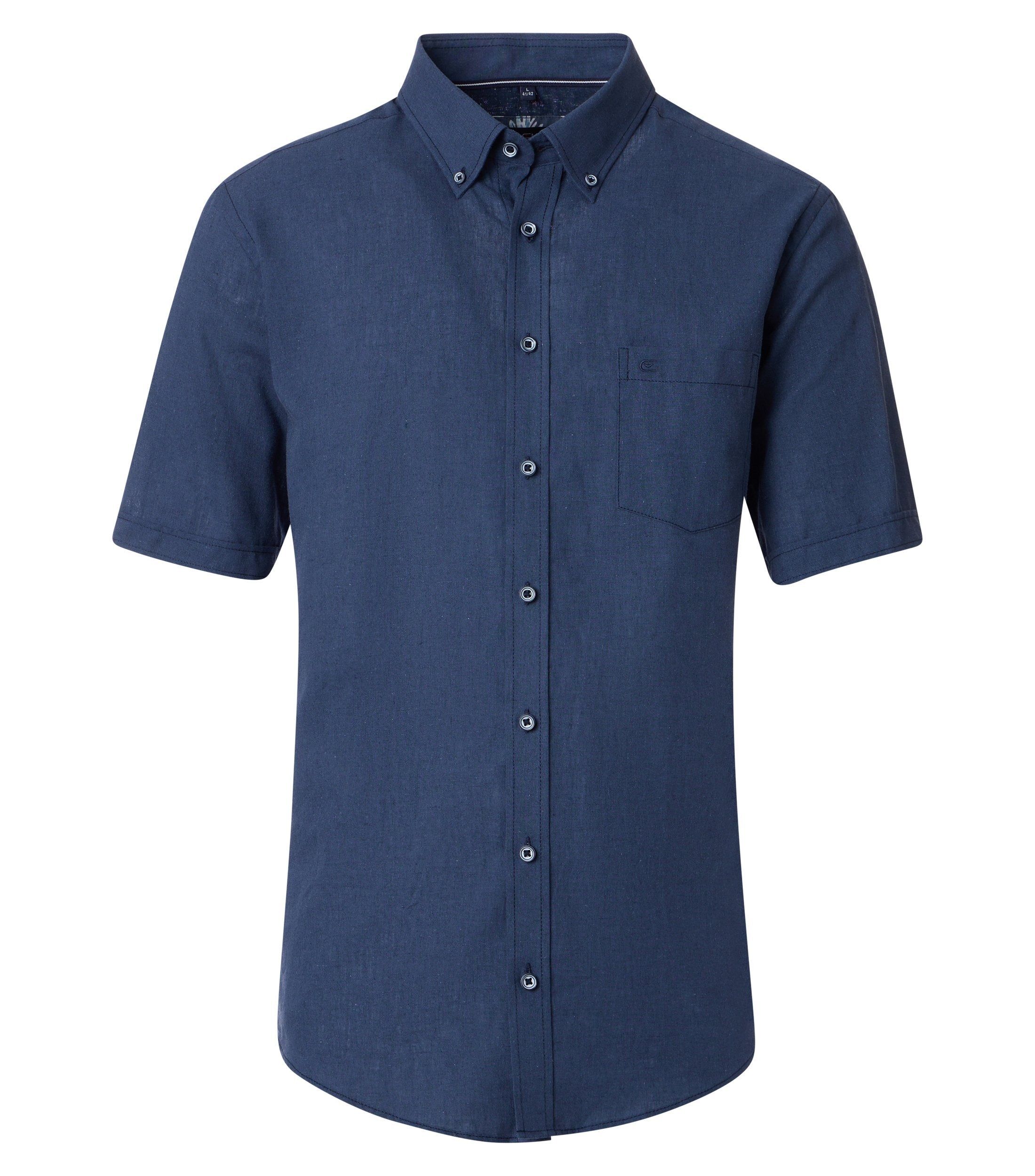 CASAMODA Kurzarmhemd "CASAMODA Leinenhemd Kurzarm uni" günstig online kaufen