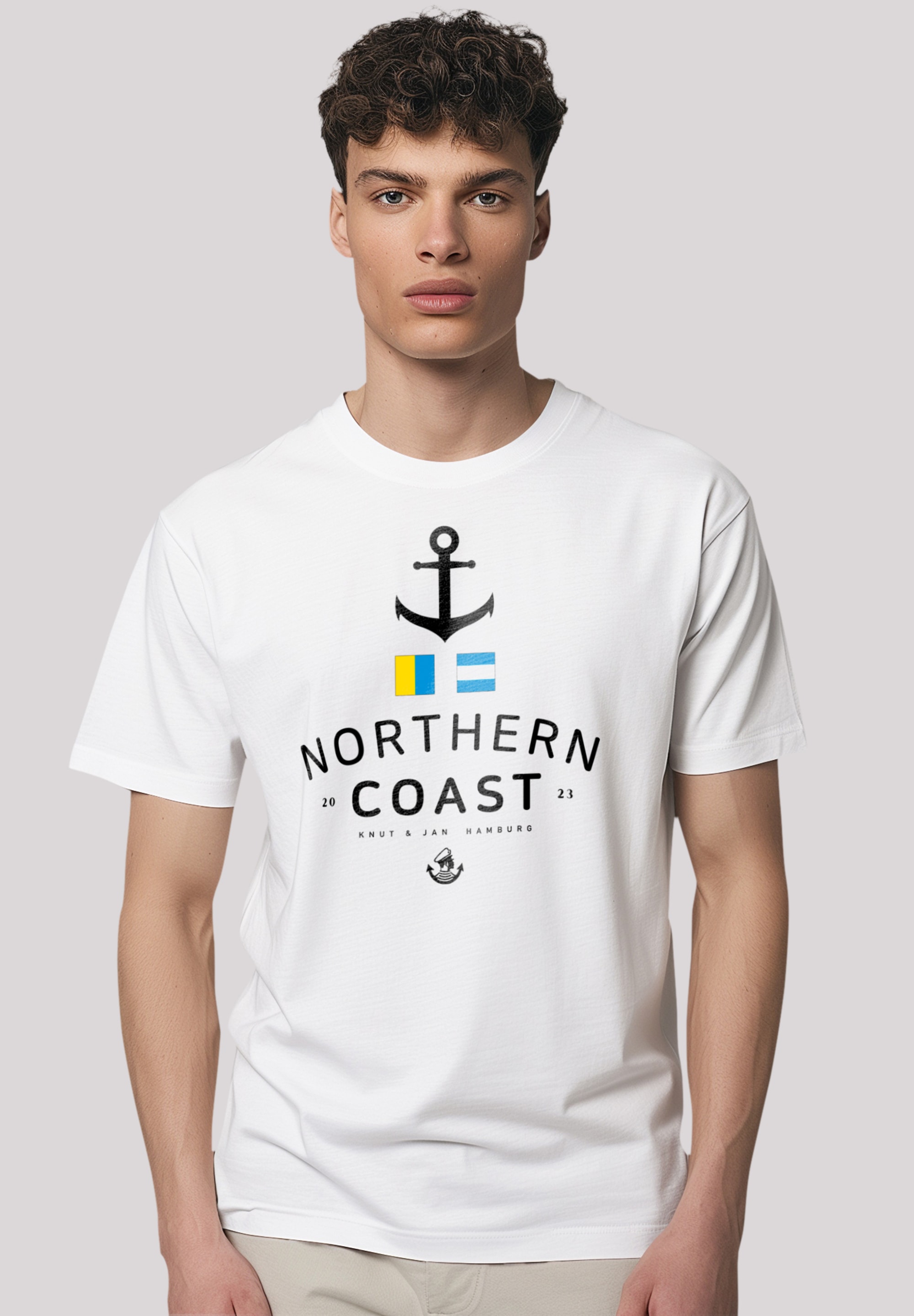 F4NT4STIC T-Shirt "Nordsee Flaggen Knut & Jan Hamburg", Premium Qualität günstig online kaufen