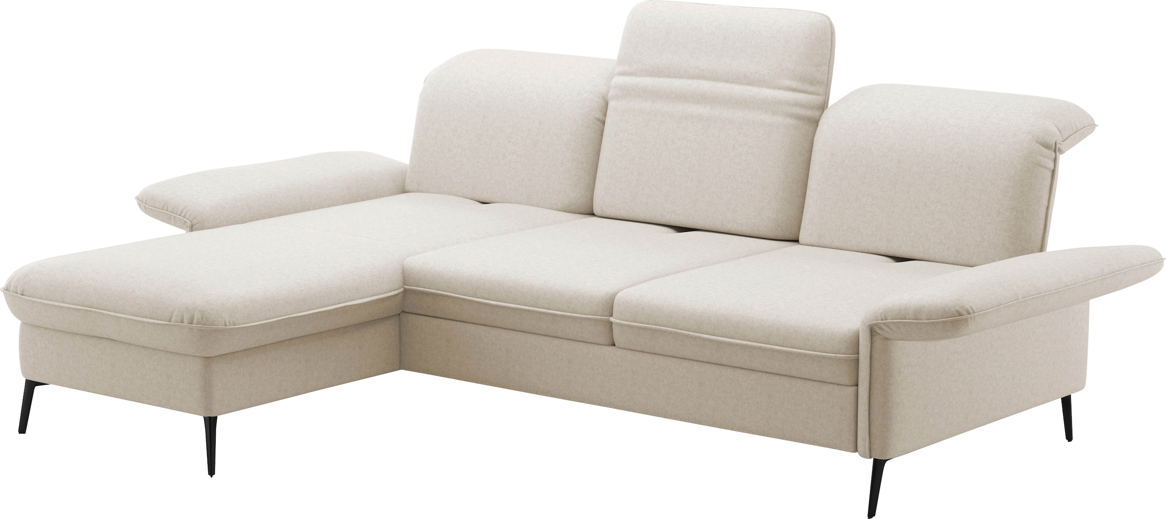 sit&more Ecksofa »Emely, inkl. Sitztiefenverstellung«, wahlweise mit Bettfunktion,Bettkasten,Kopf- & Armteilverstellung