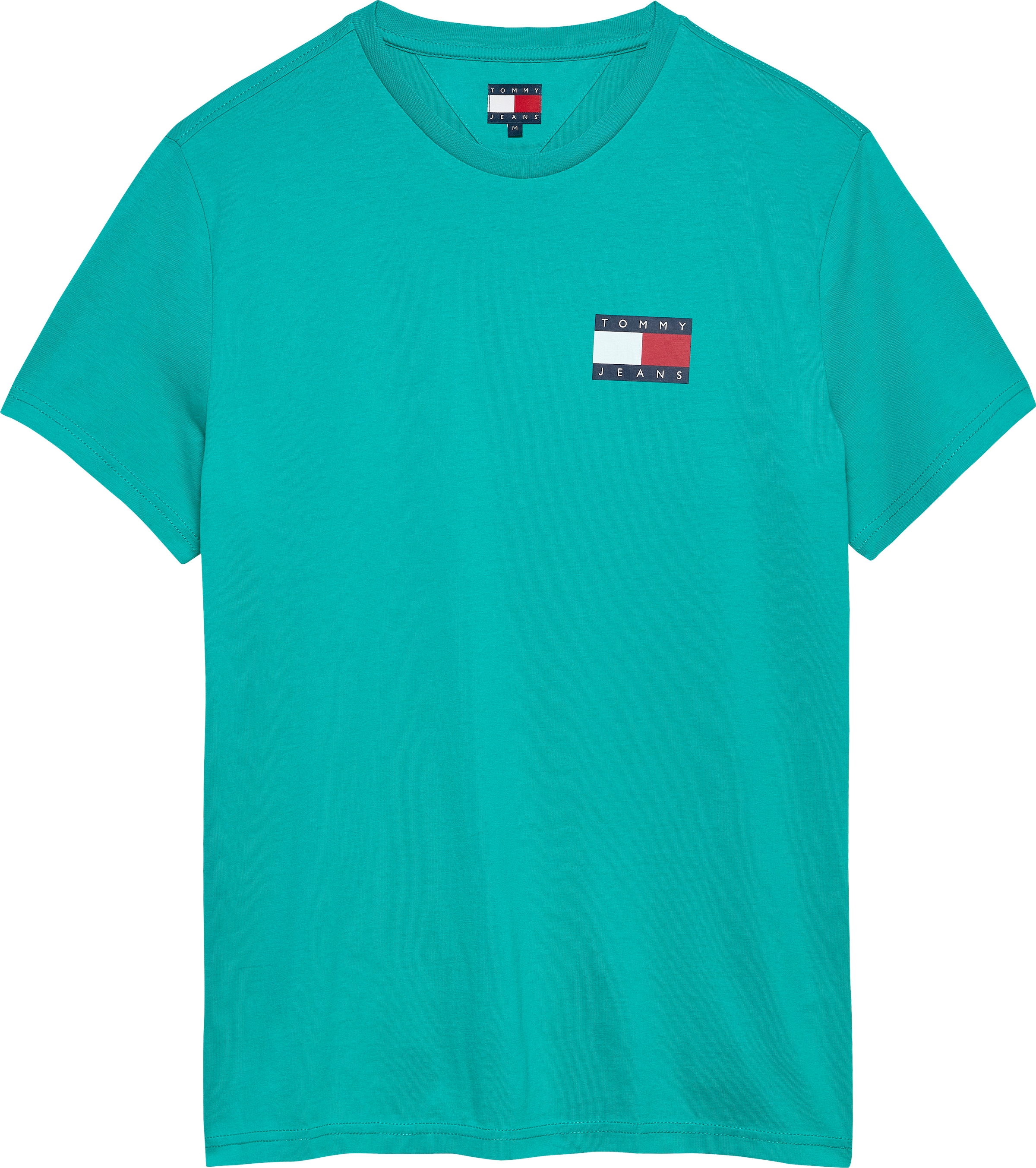 Tommy Jeans T-Shirt »TJM SLIM ESSENTIAL FLAG TEE EXT«, Mit Rundhalsausschnitt
