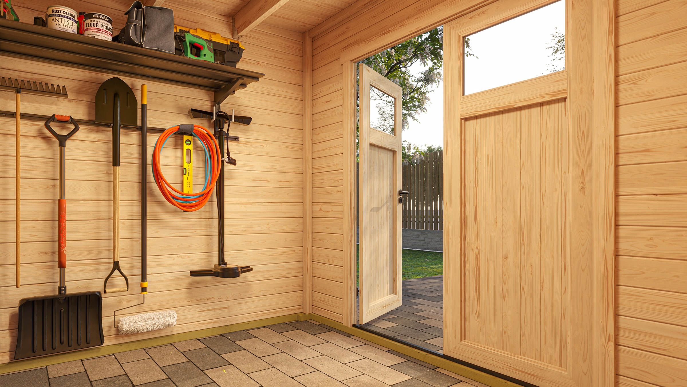 weka Gartenhaus »Batu/Nika 1,5«, 28 mm starke Blockbohlen