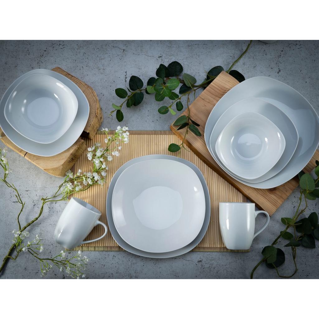 CreaTable Kombiservice »Square Weiss«, (Set, 20 tlg.)