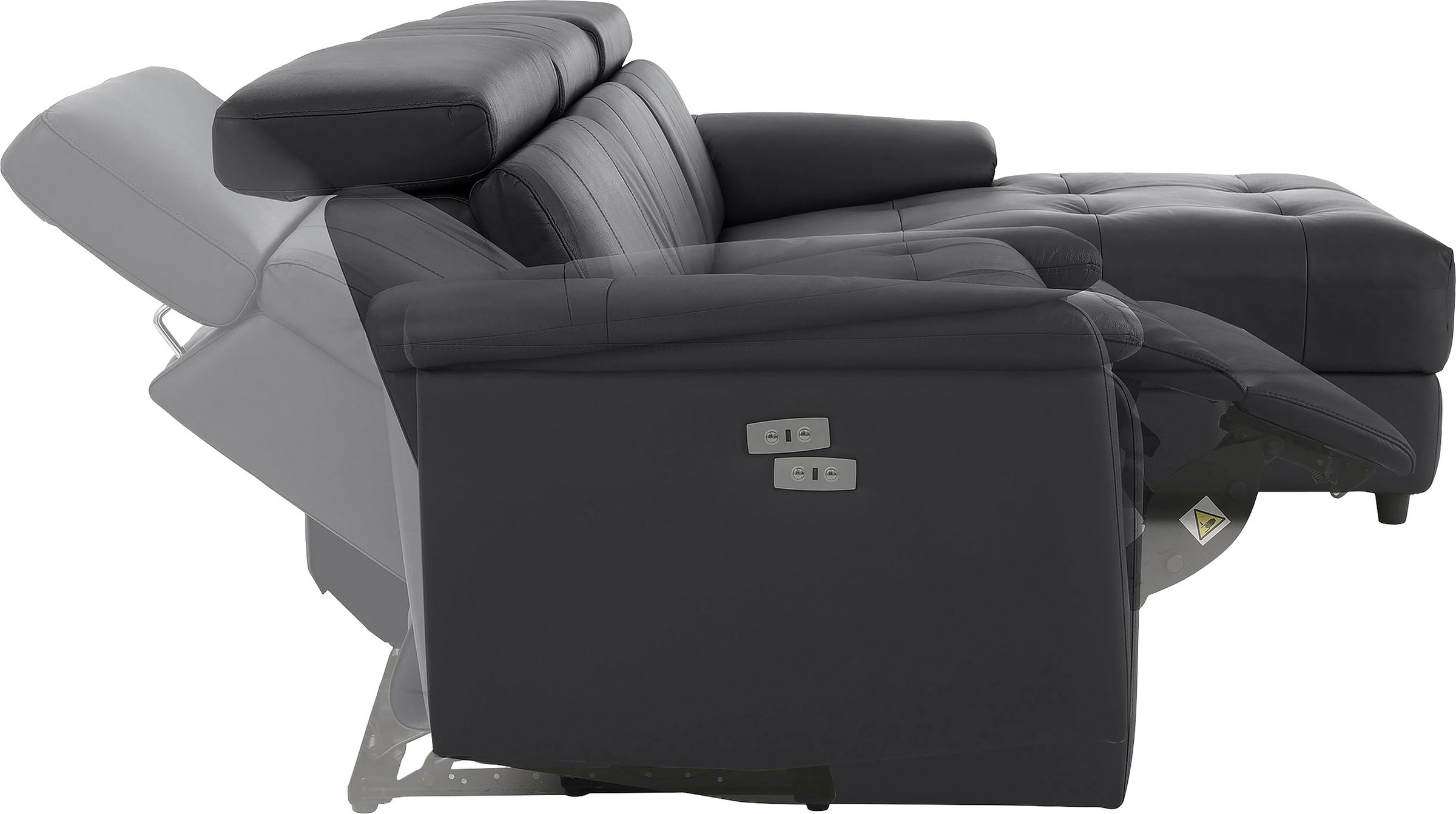 Home affaire Ecksofa »Binado, L-Form,«, mit manueller oder elektrischer Relaxfunktion mit USB-Anschluss