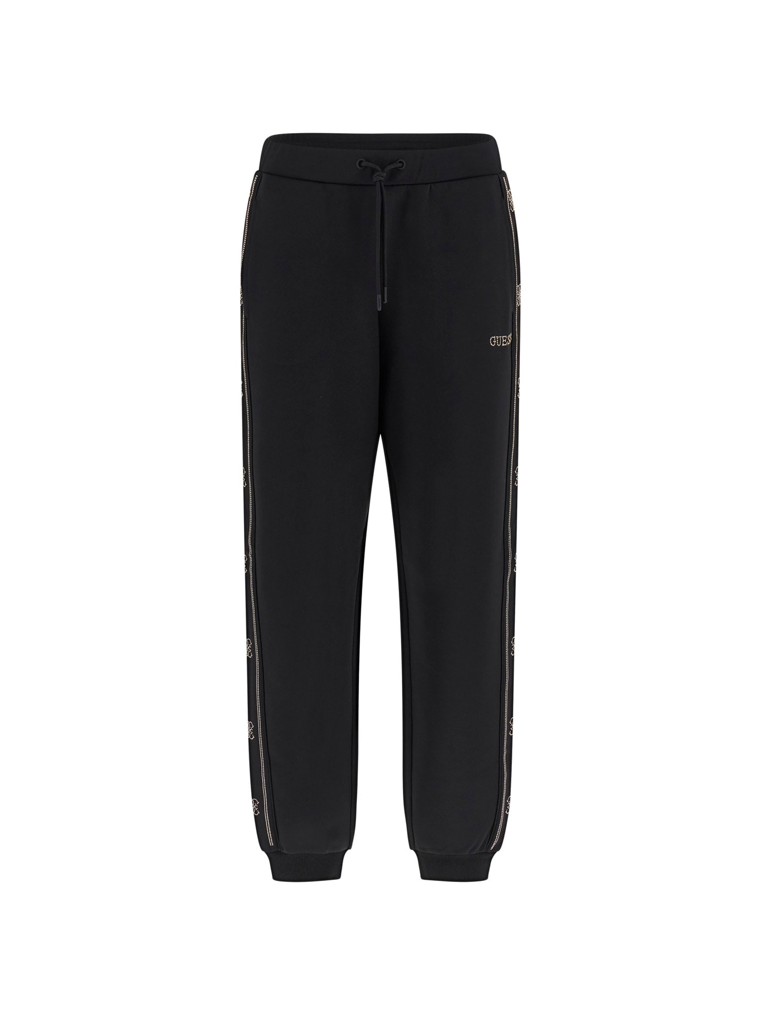 Guess Jogginghose »OCTAVIA JOGGER«  mit Strass-Steinen, Logo-Tape