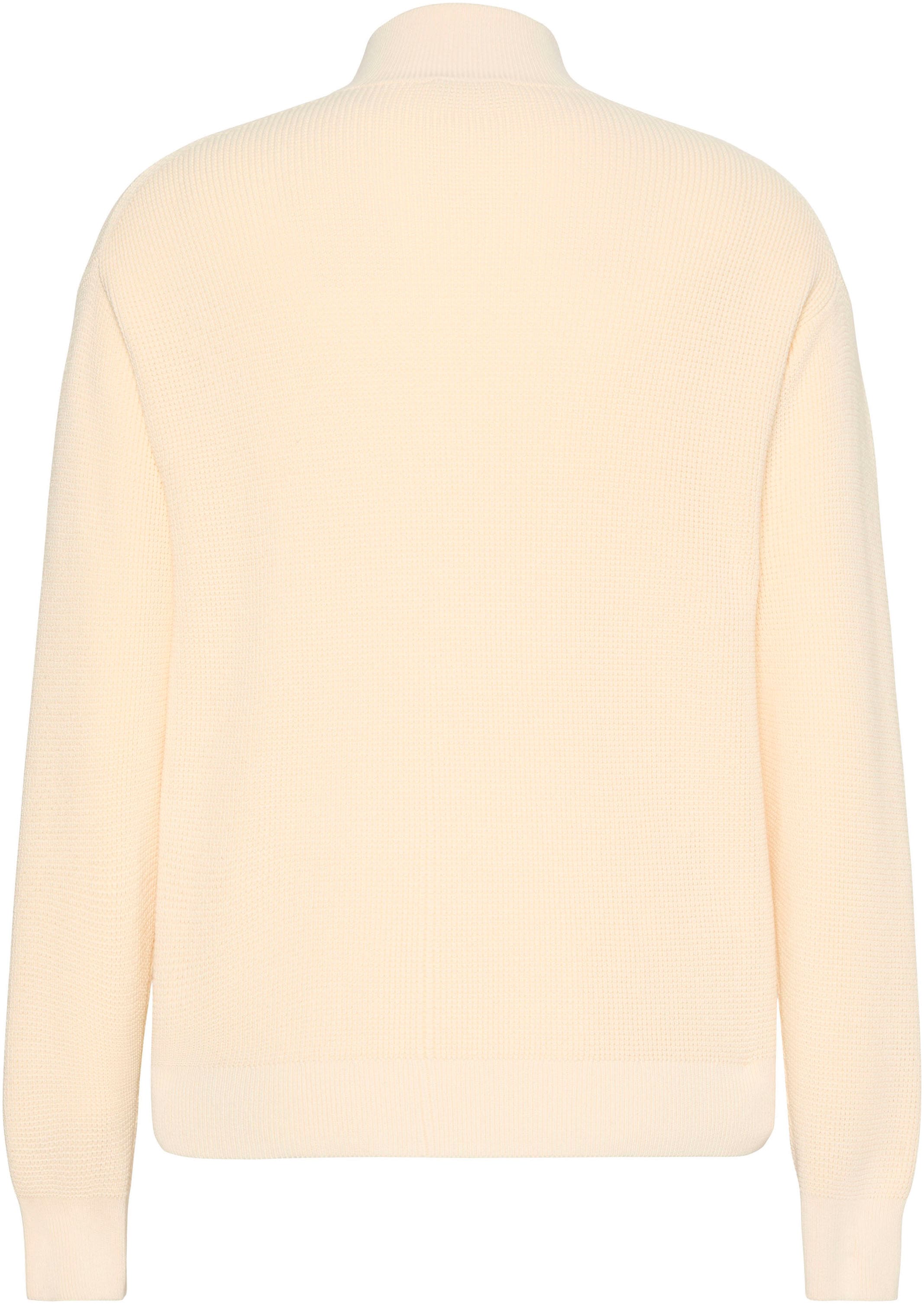 Calvin Klein Jeans Strickpullover Troyerkragen mit Reißverschluss, Regular Fit