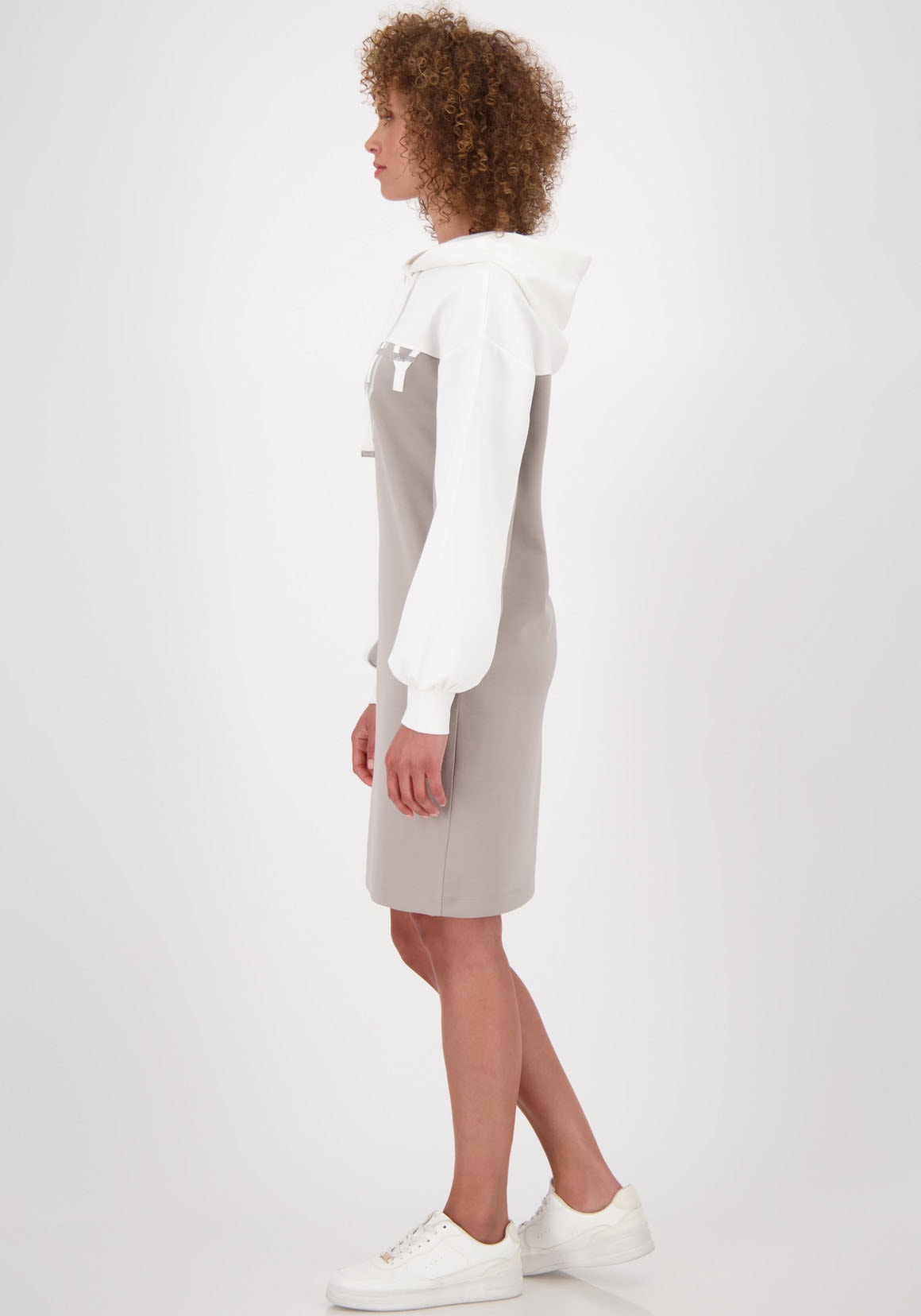 Monari Minikleid »Kleid Colorblock Sweat«, mit Kapuze, regular fit, colorblocking