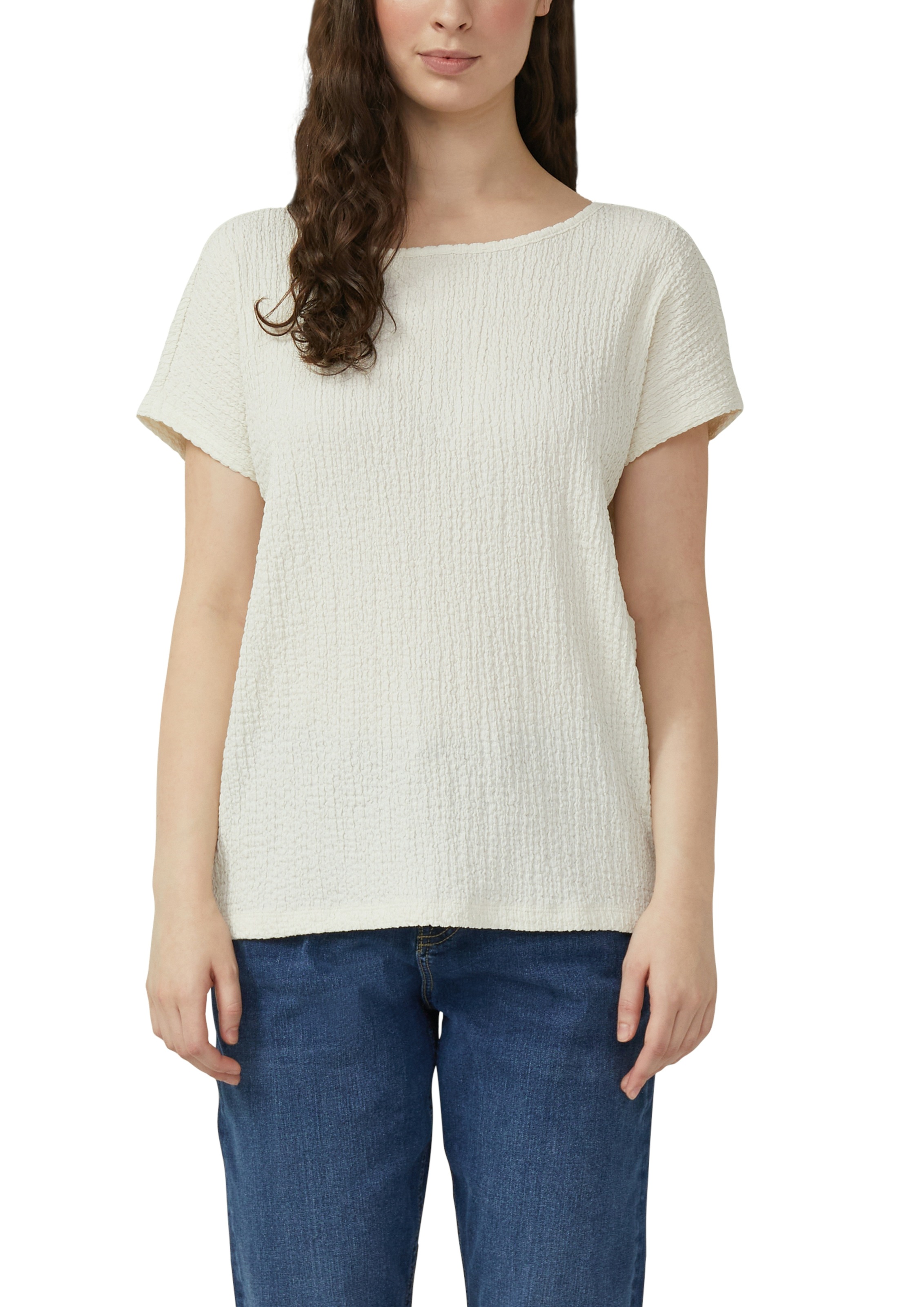 s.Oliver T-Shirt mit Struktur Muster günstig online kaufen