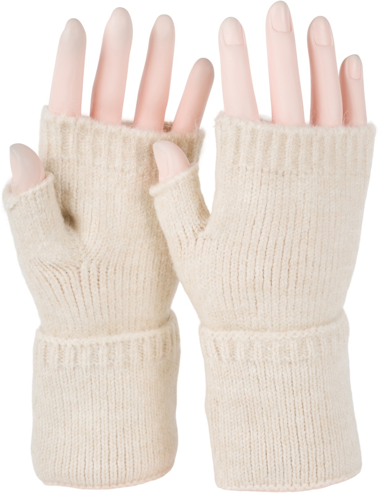 styleBREAKER Strickhandschuhe "Fingerlose Strickhandschuhe Einfarbig" 1 Stk.