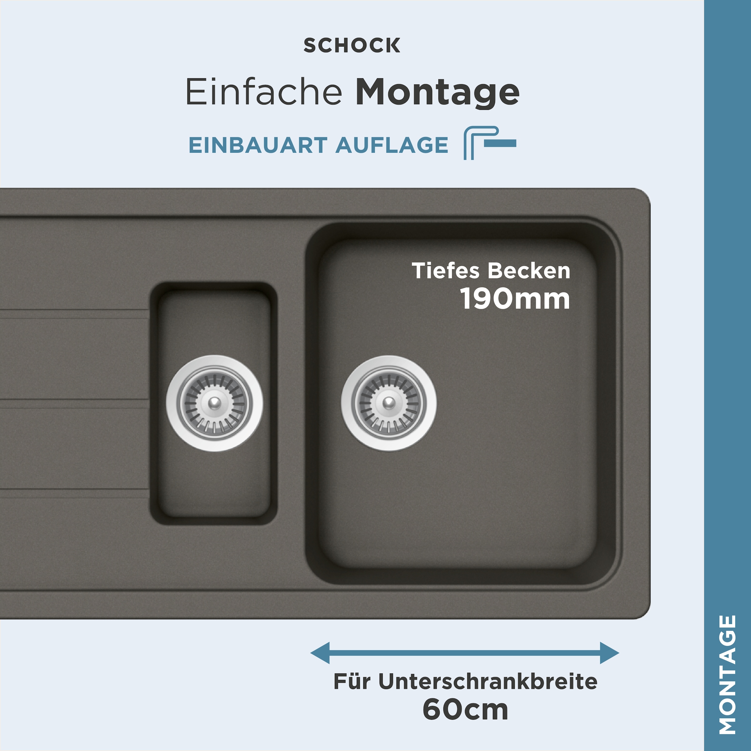 Schock Granitspüle »Formhaus«, mit Restebecken