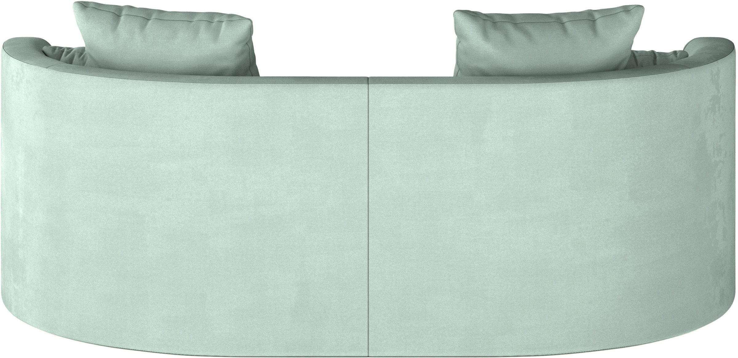 LeGer Home by Lena Gercke 2,5-Sitzer »ISALIE, rundes Loungesofa, mit Kissen, perfekt gepolstert«, moderne Stoffe, mit 4 Zierkissen, extra große Sitzfläche