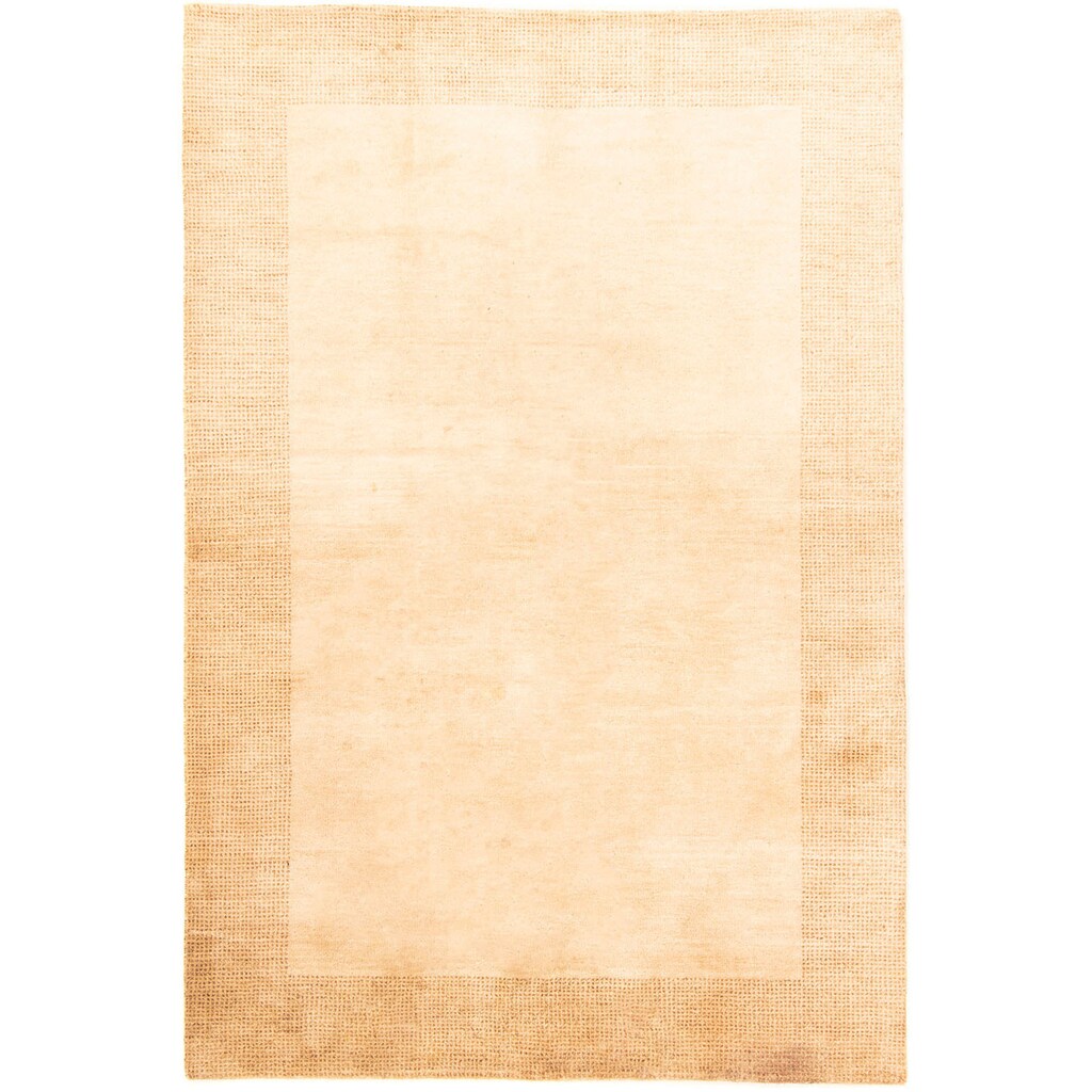 morgenland Wollteppich »Gabbeh - Indus - 240 x 150 cm - beige«, rechteckig, Wohnzimmer, Handgeknüpft, Einzelstück mit Zertifikat