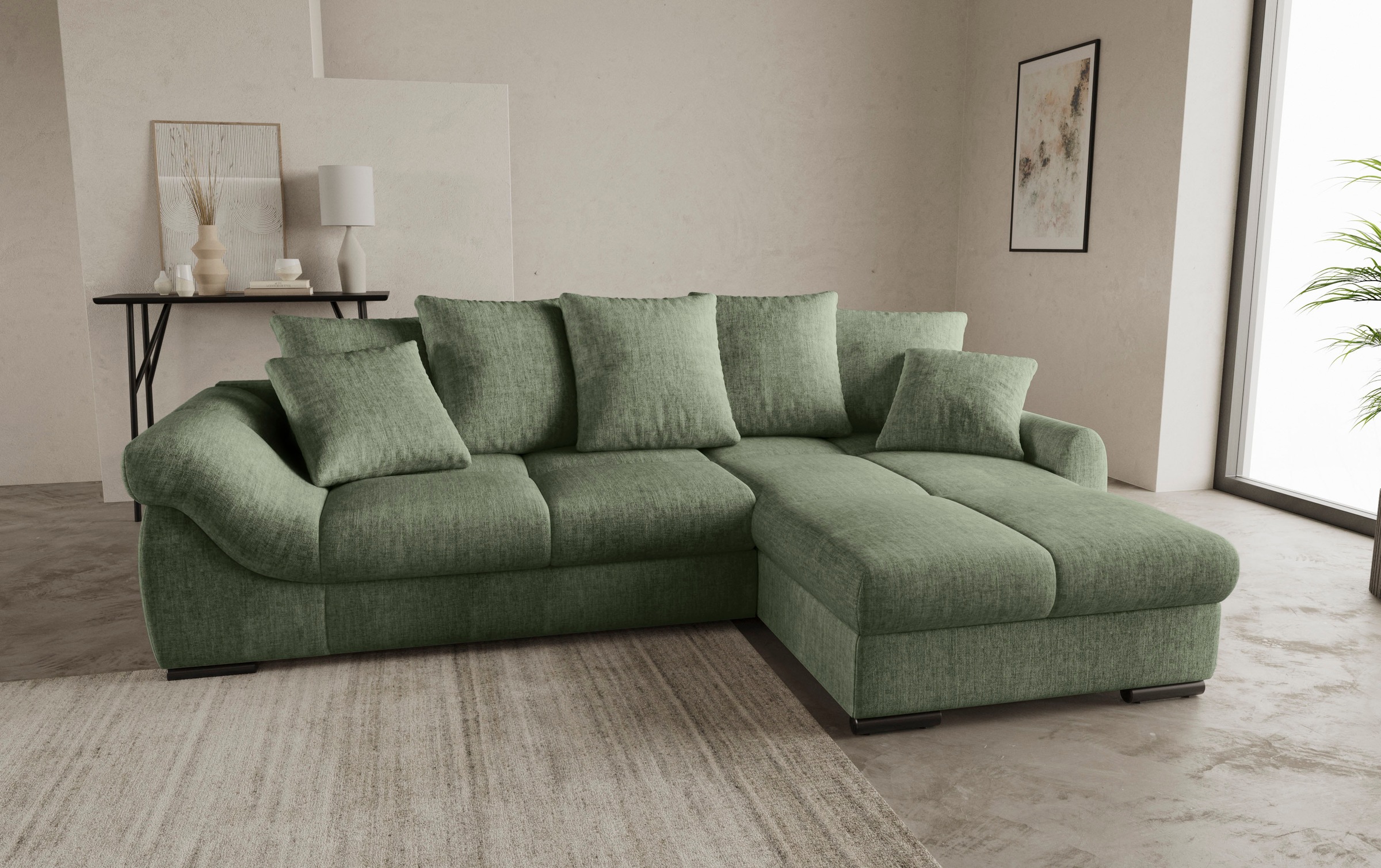 Mr. Couch Ecksofa "Livorno DuraFlex L-Form", inkl. Hochschläfer-Bettauszug, günstig online kaufen