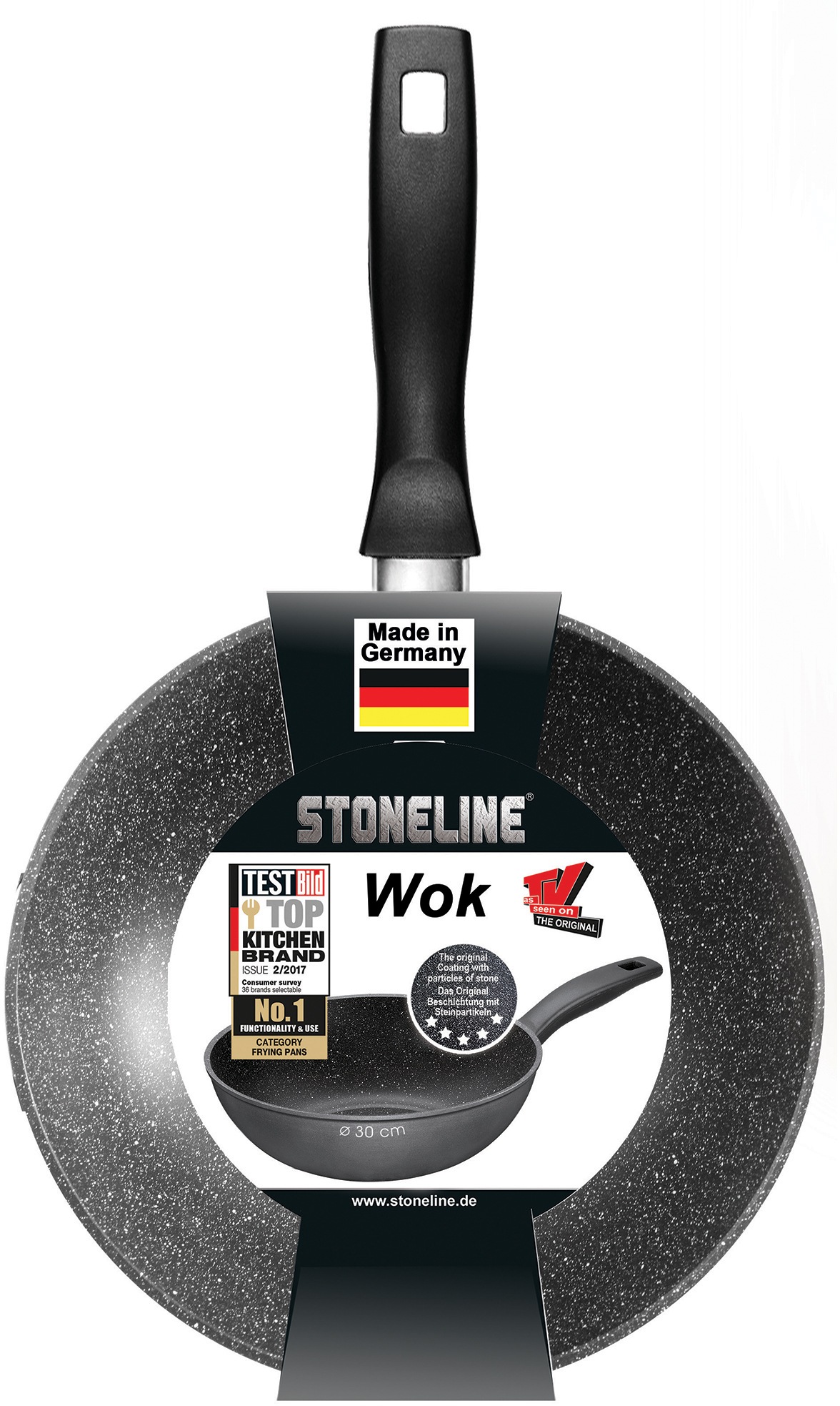 Thumbnail - STONELINE Wok Aluminium 1 Stk. tlg. Ø 30 cm, Induktion