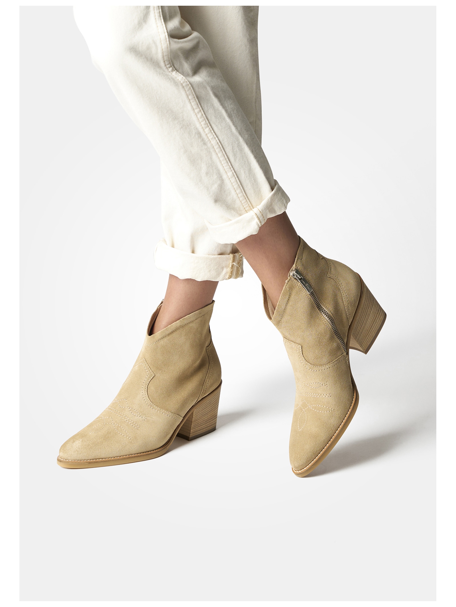 Paul Green Bikerboots »Paul Green Stiefelette Veloursleder«