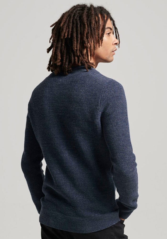 Superdry Strickpullover »TEXTURED CREW KNIT JUMPER«, mit strukturiertem Waffelstrickmuster