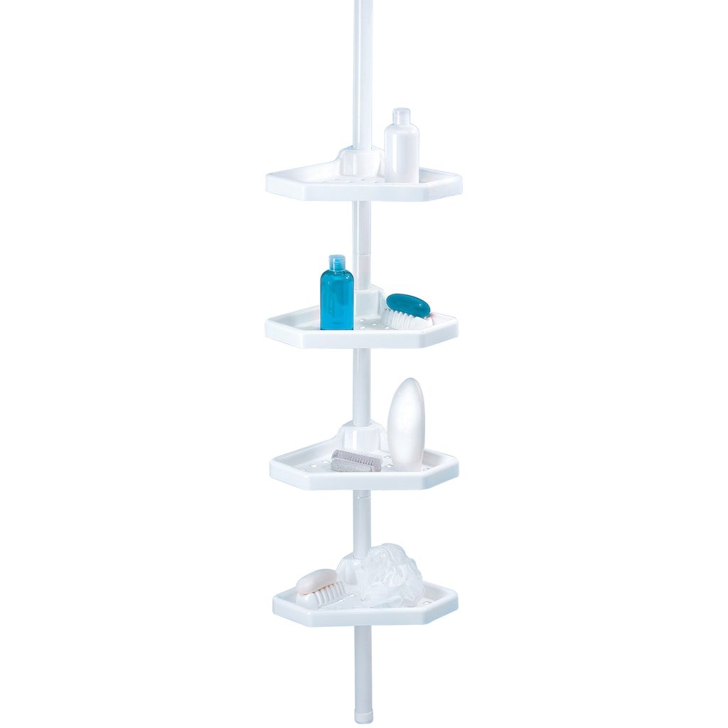 MSV Duschregal »Teleskopregal«, 4 Ablagen, 135 - 260 cm