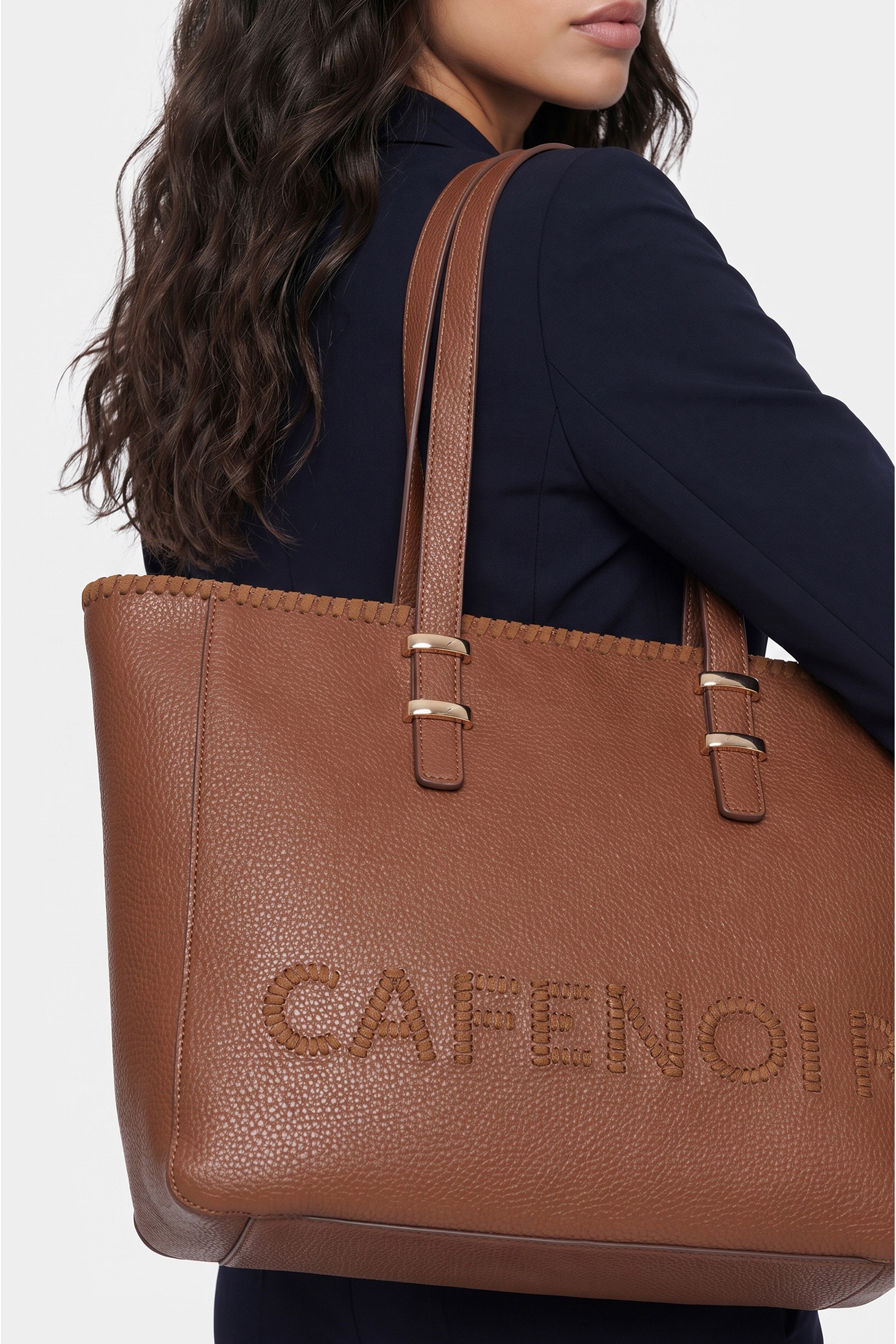 CAFèNoir Tragetasche »SHOPPER WITH FLAT HANDLES C3MF1116 Damen« Tragetasche Damen, Shopper, Einkaufstasche, Fashion, Lifestyle, Sale