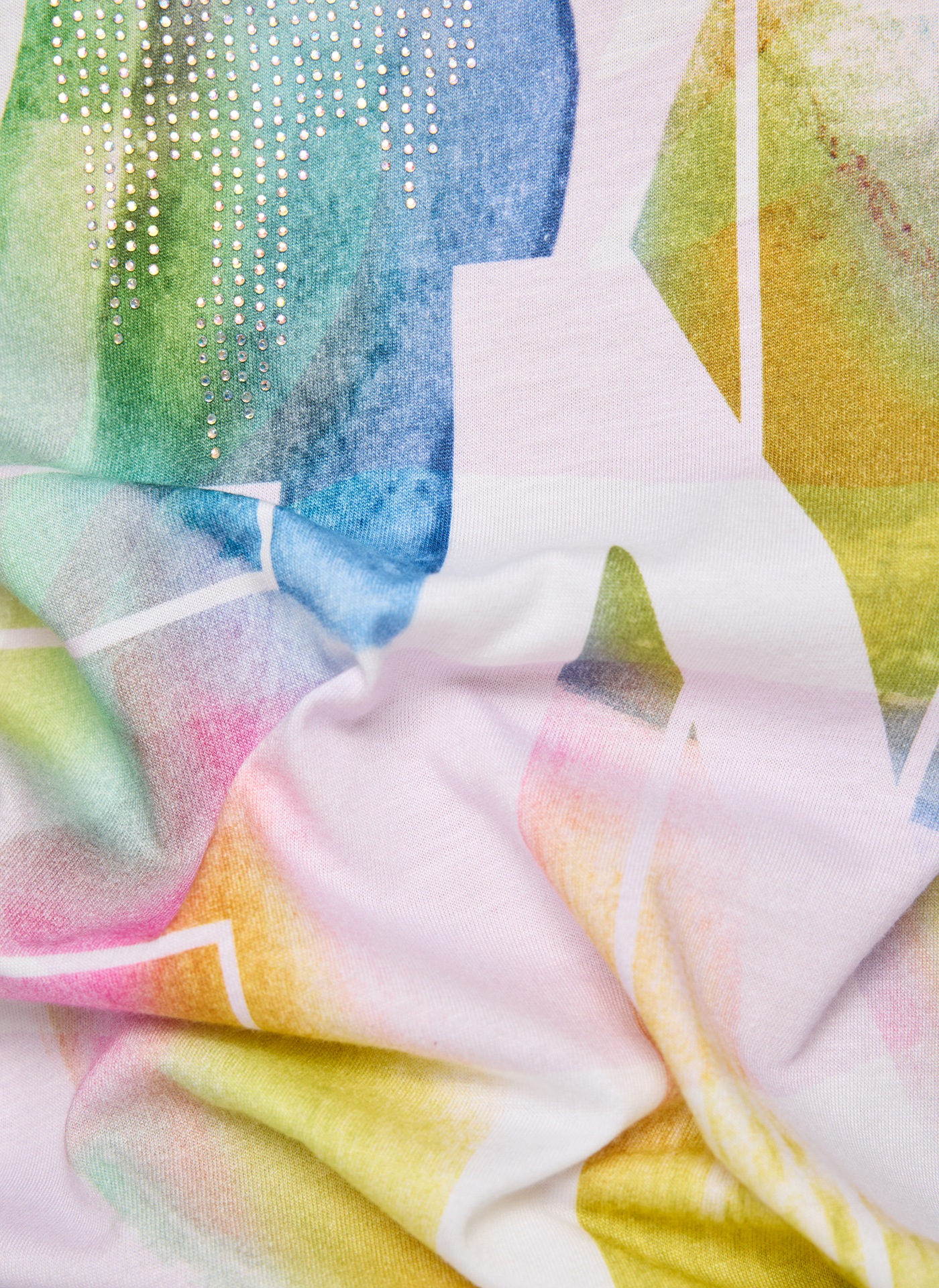 Rabe Print-Shirt "Rabe T-Shirt mit abstraktem Print und seitlichem Bindeban günstig online kaufen