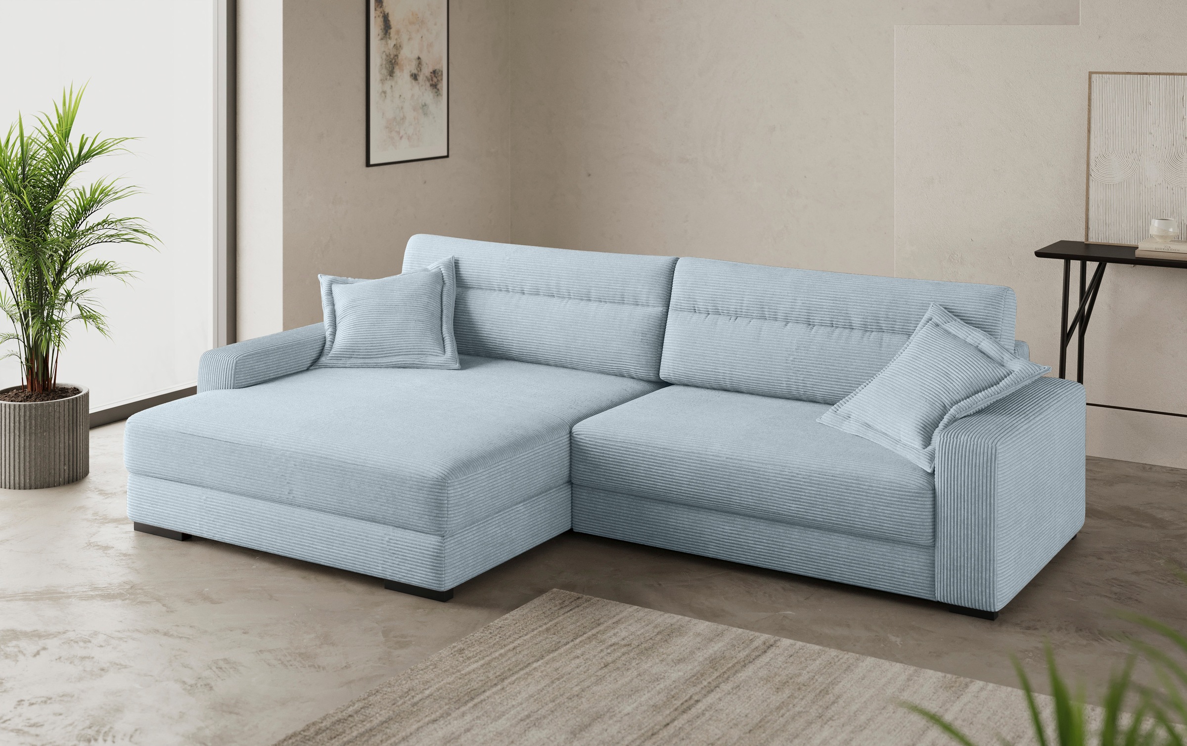 Mr. Couch Ecksofa »Marcello L-Form«, inklusive EasyBett und Bettkasten