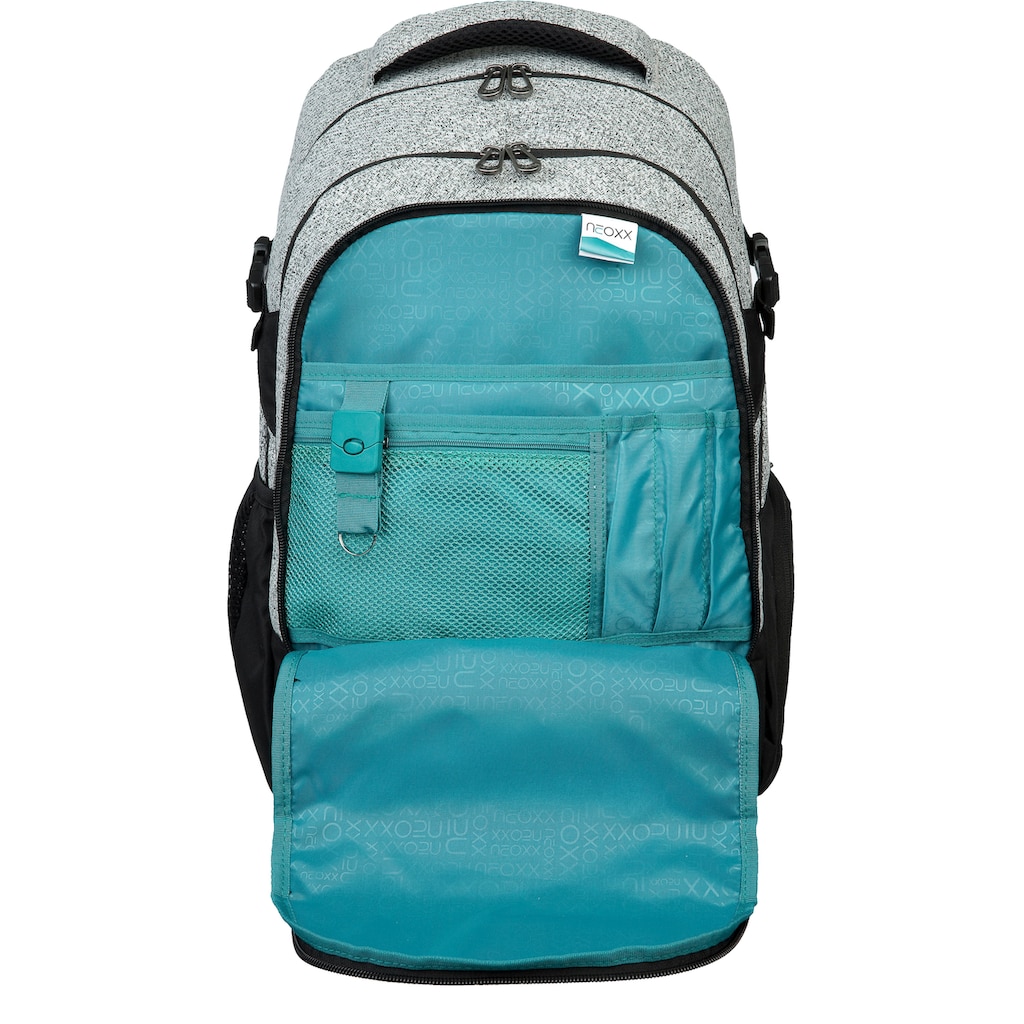 neoxx Schulrucksack »Active, Wool the World«, reflektierende Details