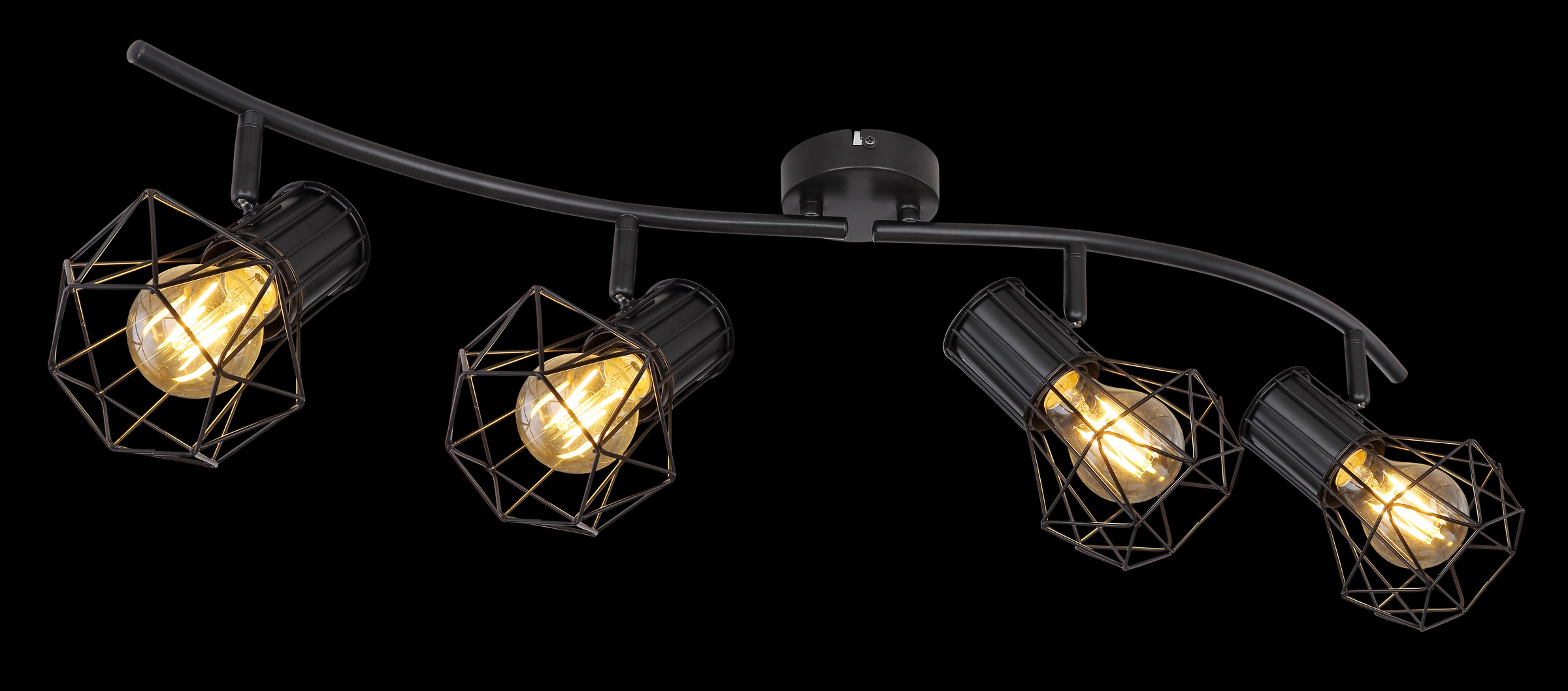 GLOBO LIGHTING Deckenspot »PRISKA« E27 1 Stk. Strahler Schwarz, beweglich, E27